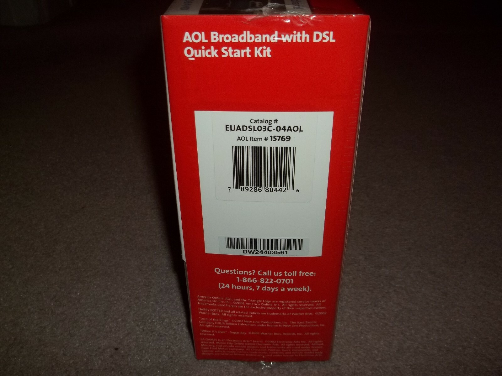 New Sealed Vintage Rare AOL Broadband w/ DSL Quick Kit Modem 2002 Action-Tec NIB
