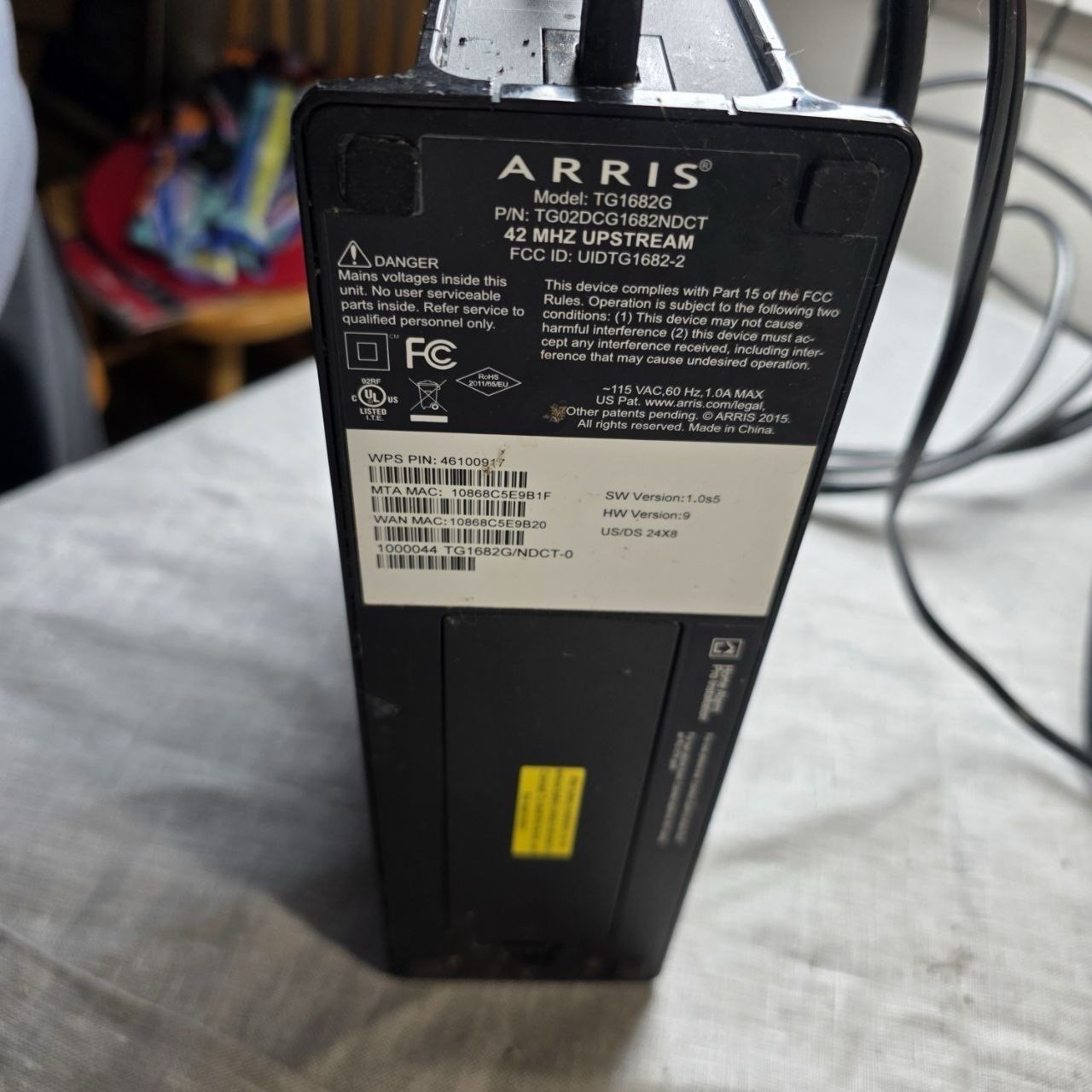 Arris TG1682G Xfinity Dual Band WiFi Cable Modem Router DOCSIS 3.0