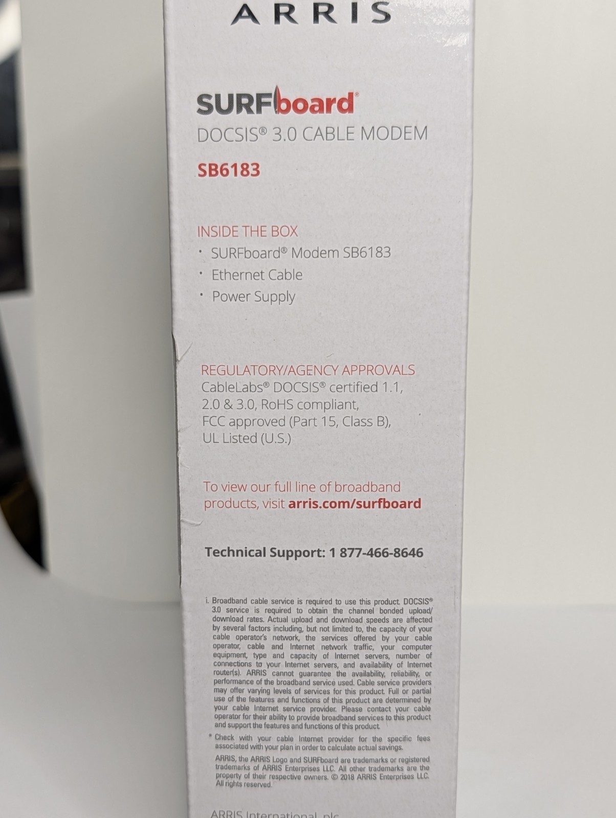 ARRIS SURFboard SB6183DOCSIS 3.0 Cable Modem, Open Box