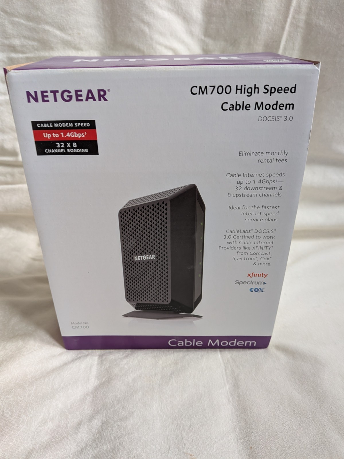 NETGEAR CM700-1AZNAS DOCSIS 3.0 Cable Modem 32×8 for Xfinity by Comcast 1.4gbps