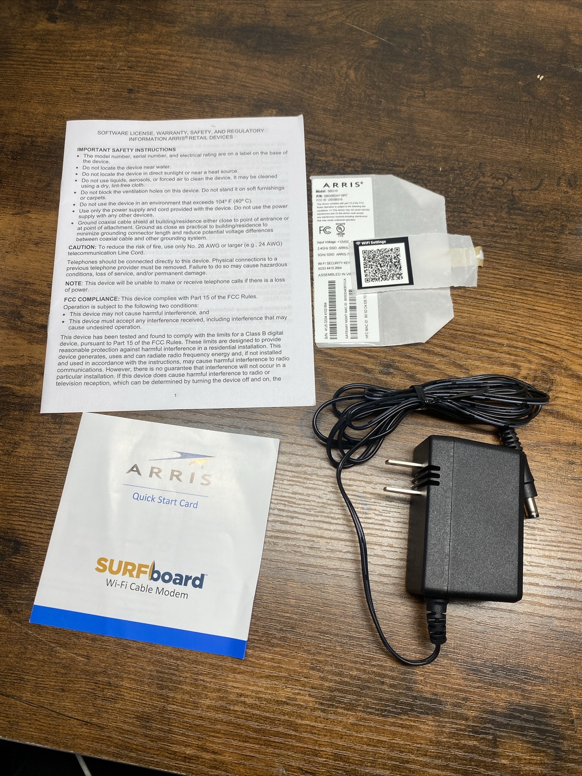 ARRIS SURFboard SBG10 Dual Band AC1600 Docsis 3 WIFI Cable Modem & Router In One