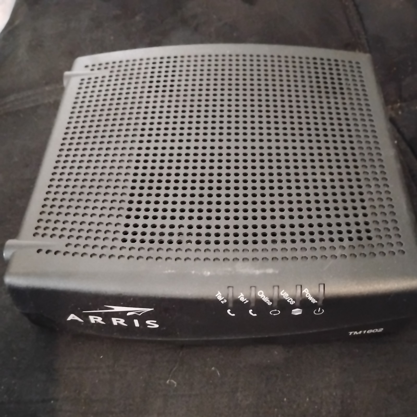 Arris TM1602 Cable Modem DOCSIS Optimum With Power Cord and Ethernet Cable