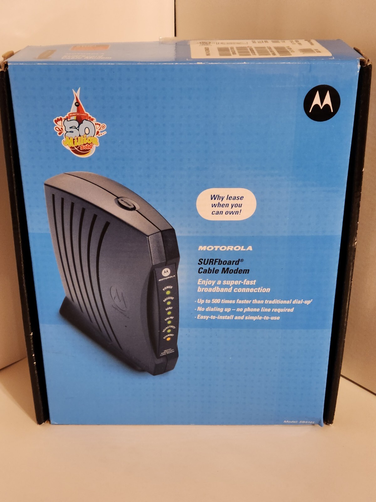 Motorola SB5101 SURFboard Cable Modem, DOCSIS 1.1 & 2.0 UPC# 612572148273