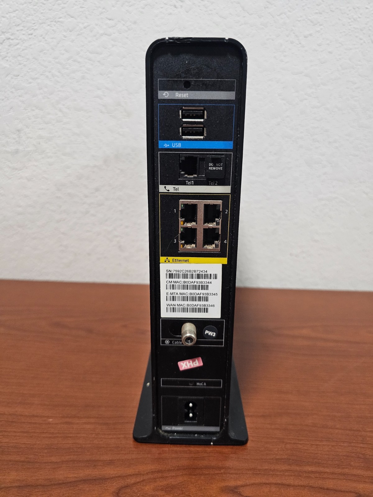 ARRIS TG1682G Wireless Modem Router (Black) – TESTED