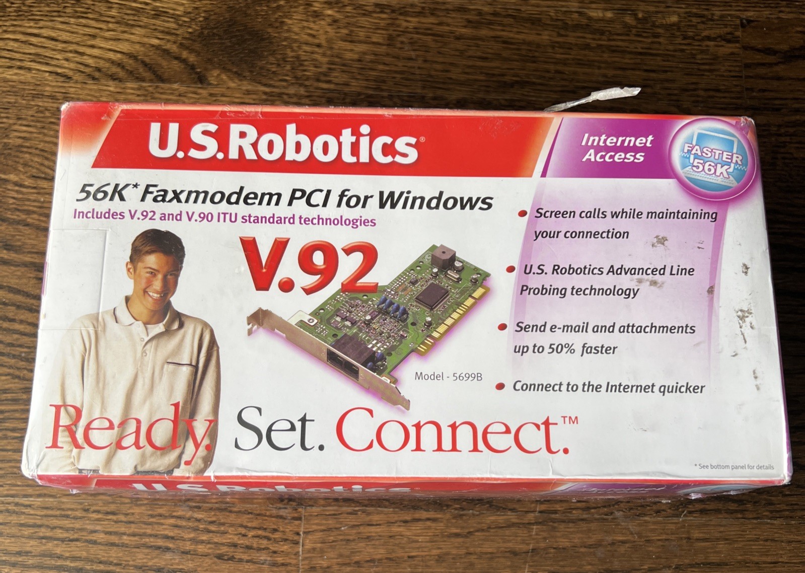US Robotics 56k Faxmodem PCI For Windows (V.92) Model: USR5699B*NEW SEAL IN BOX!