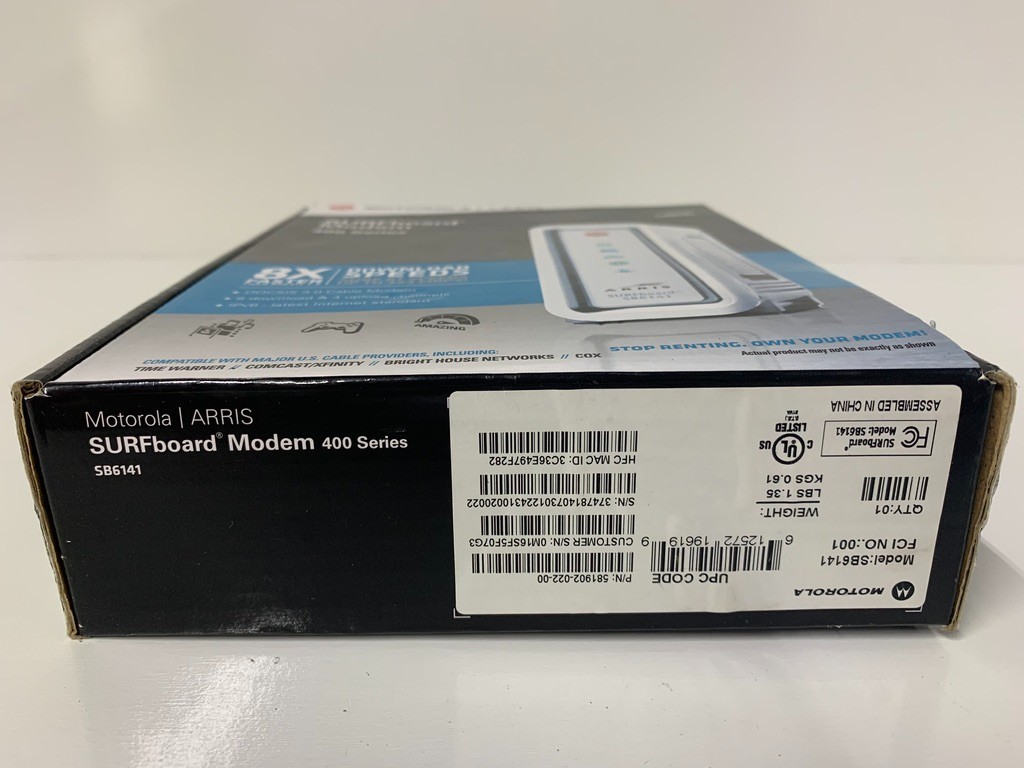 **Motorola Arris SURFBoard Wi-Fi Modem 400 Series Model: SB6141 (NEW Open Box)