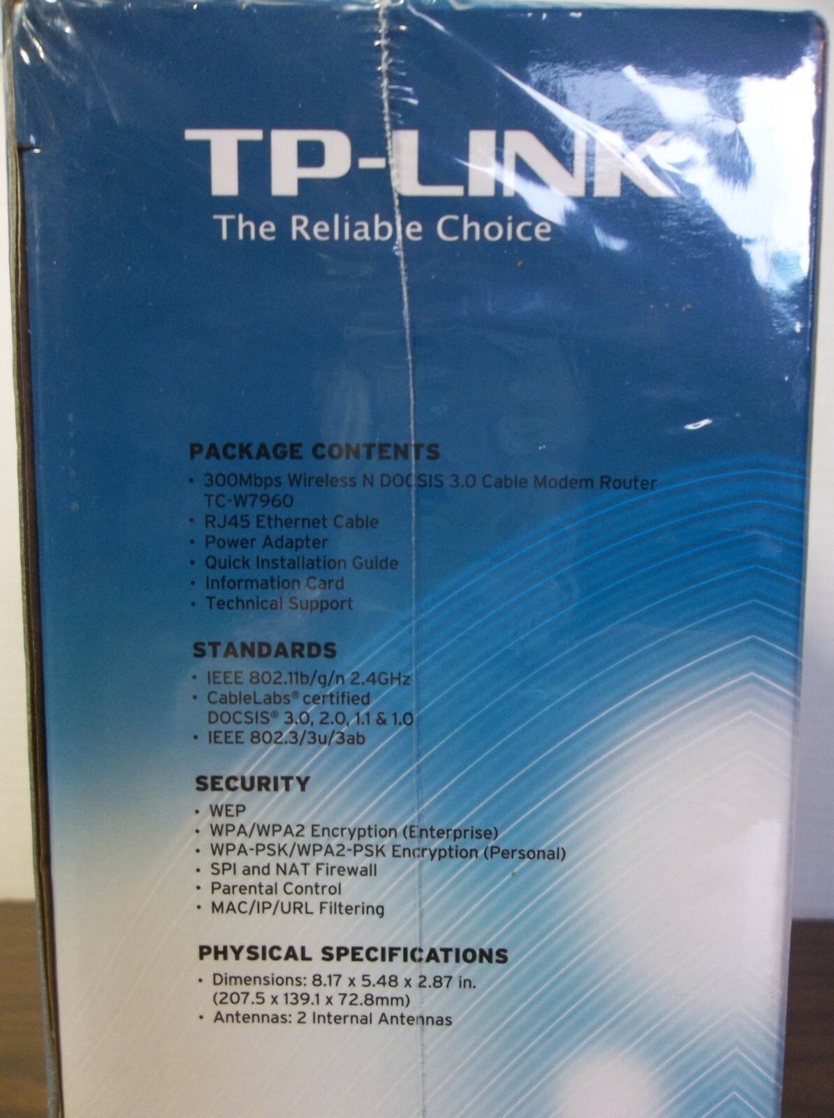 TP-Link TC-W7960 300Mbps Wireless N DOCSIS 3.0 Cable Modem Router NEW SEALED