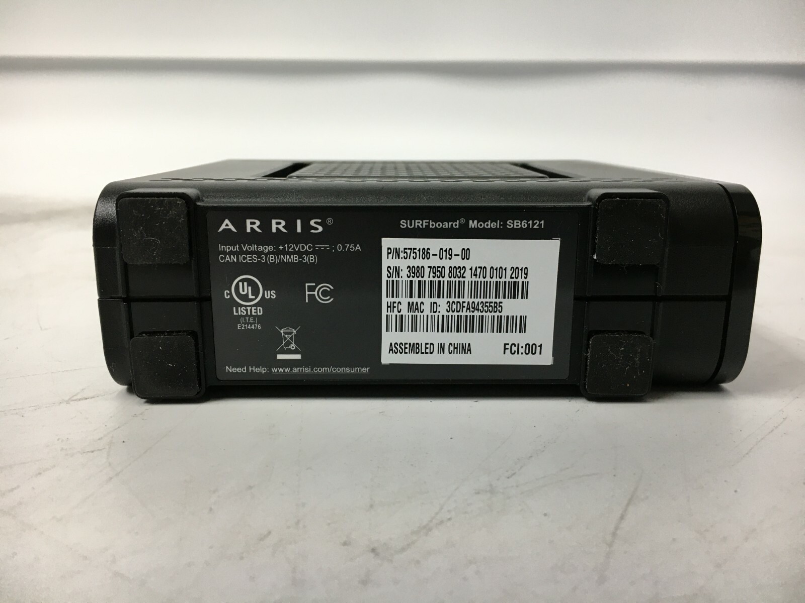 Used Arris Motorola SB6121 Surfboard Modem 200 Series DOCSIS 3.0