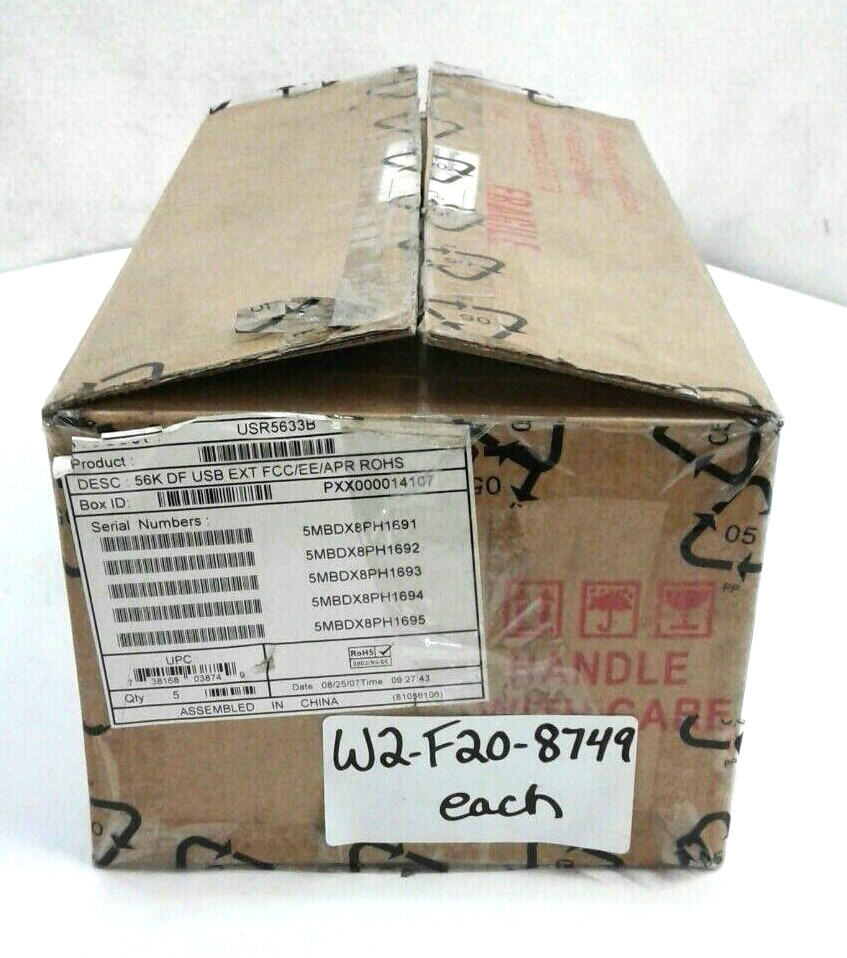 US Robotics USR5633B 56K USB FaxModem Advanced Dial-Up Connectivity Plug & Play