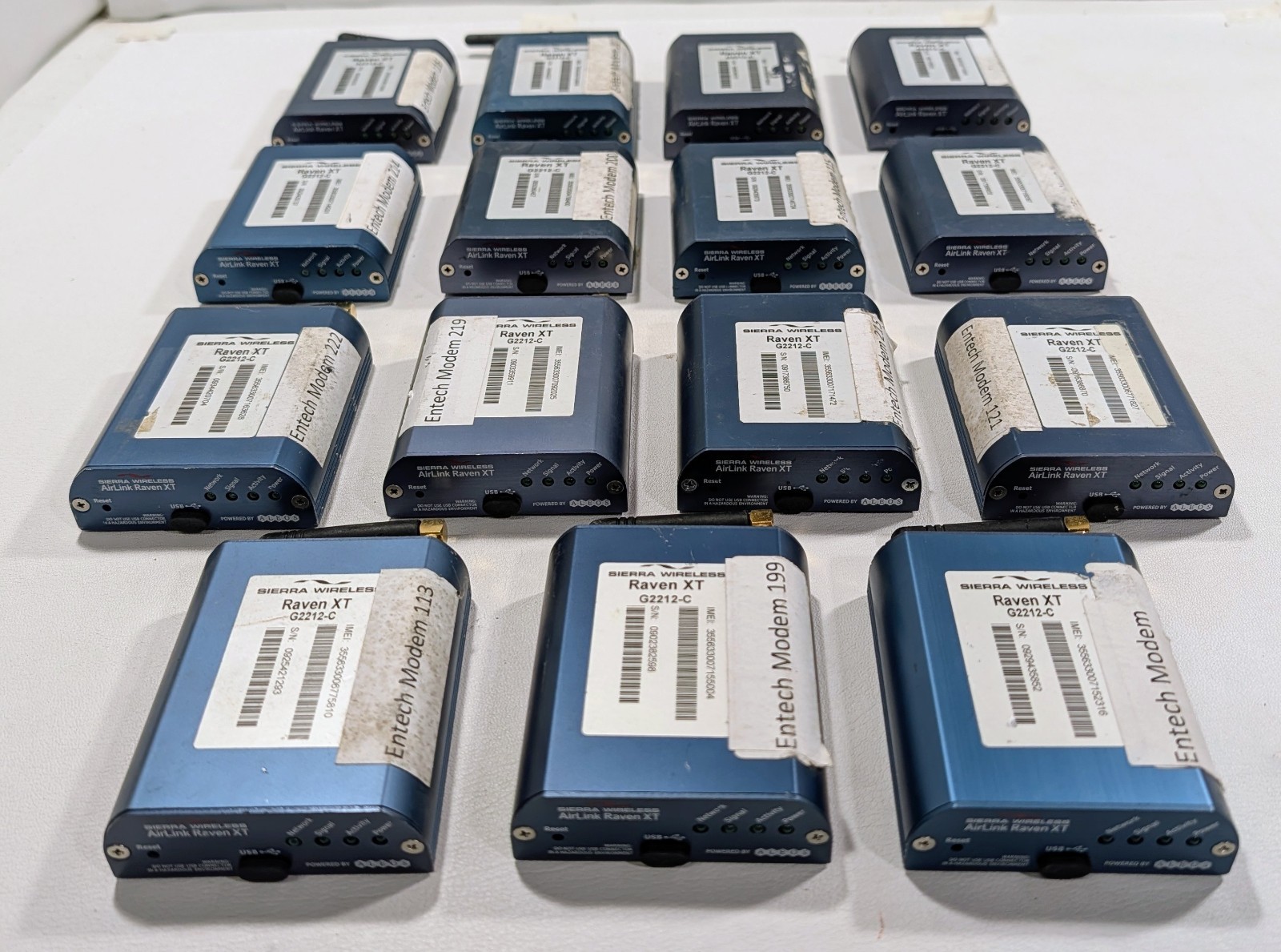 Lot Of 15 Sierra Wireless G2212-C Airlink Raven XT Modems with Antennas