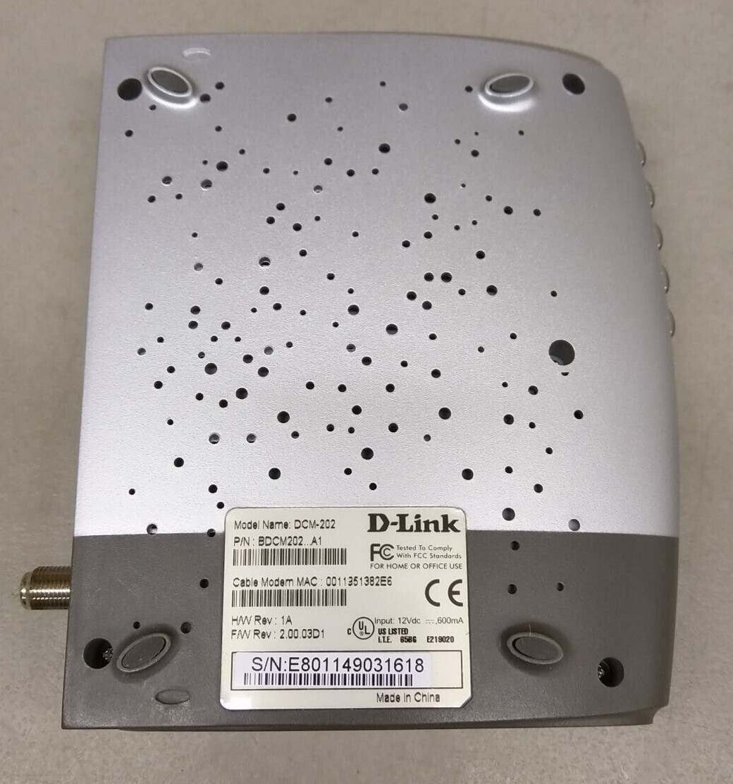 D-Link DCM-202 Cable Modem EUC Ethernet USB Stand CD-ROM