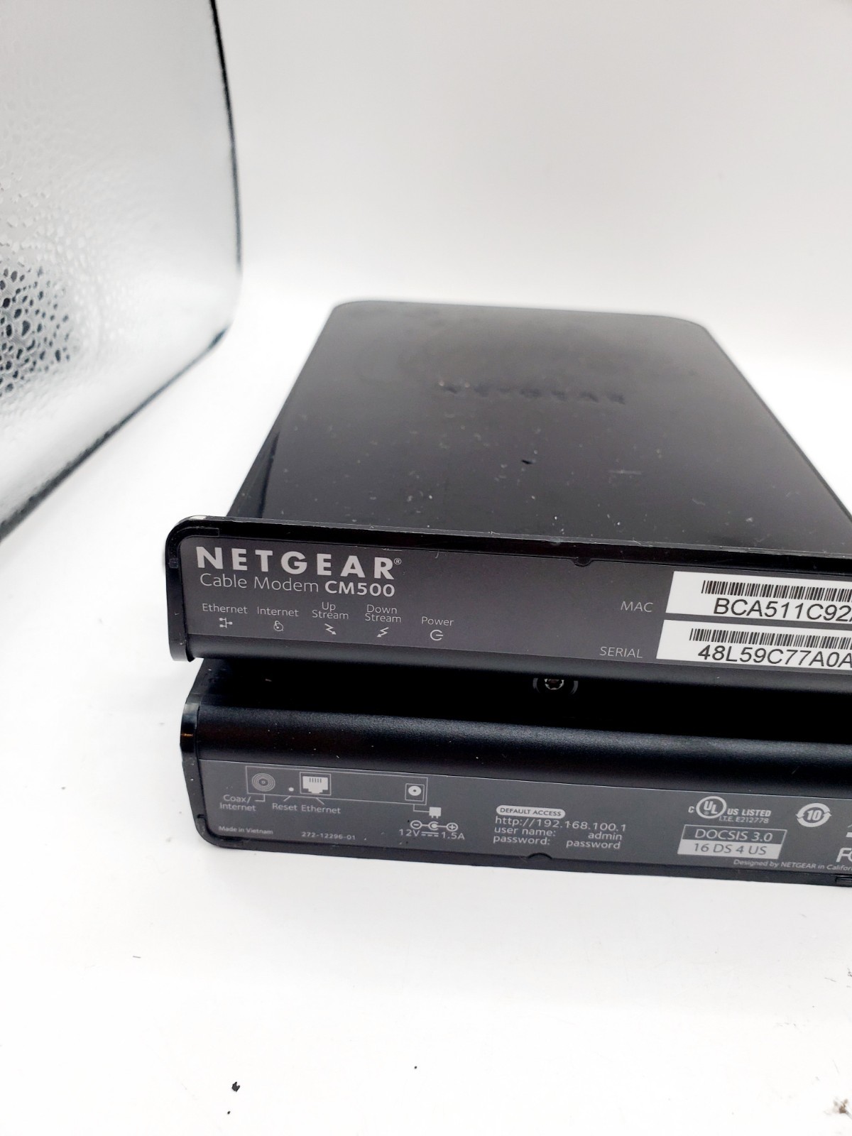NETGEAR CM500 (CM500100NAS) 680 Mbps – Black (No Cables Provided)