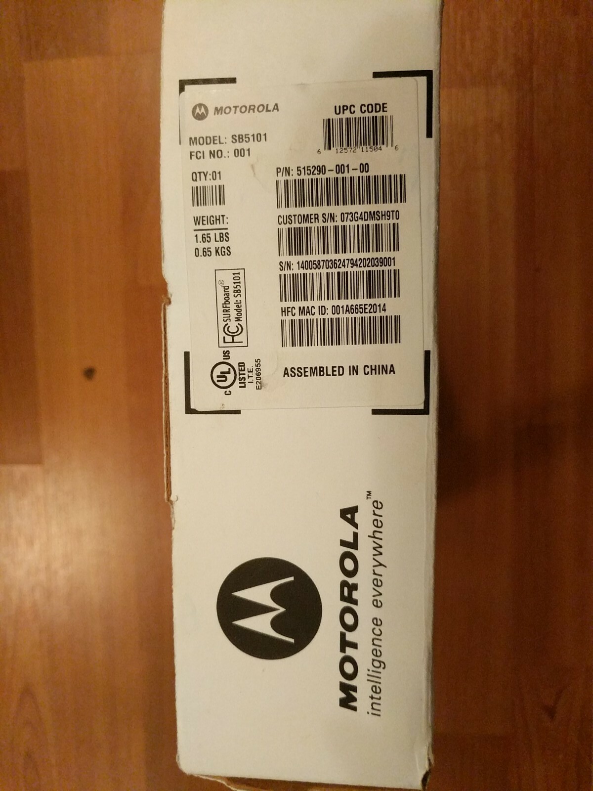 Motorola SURFboard SB5101 DOCSIS 2.0 Cable Modem 38 Mbps – new? open box