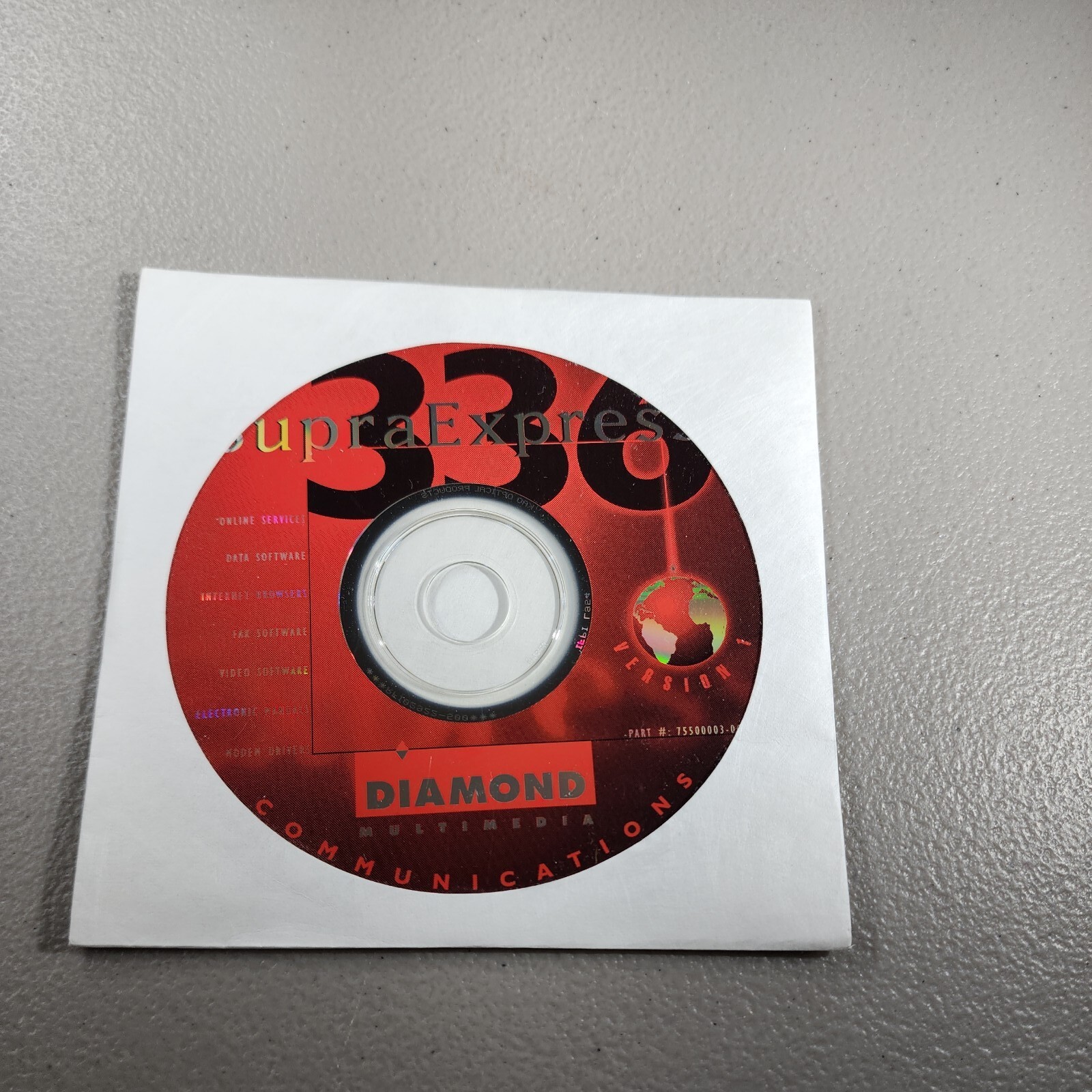 Diamond Multimedia SupraExpress SP 336 Modem Software CD Version 1