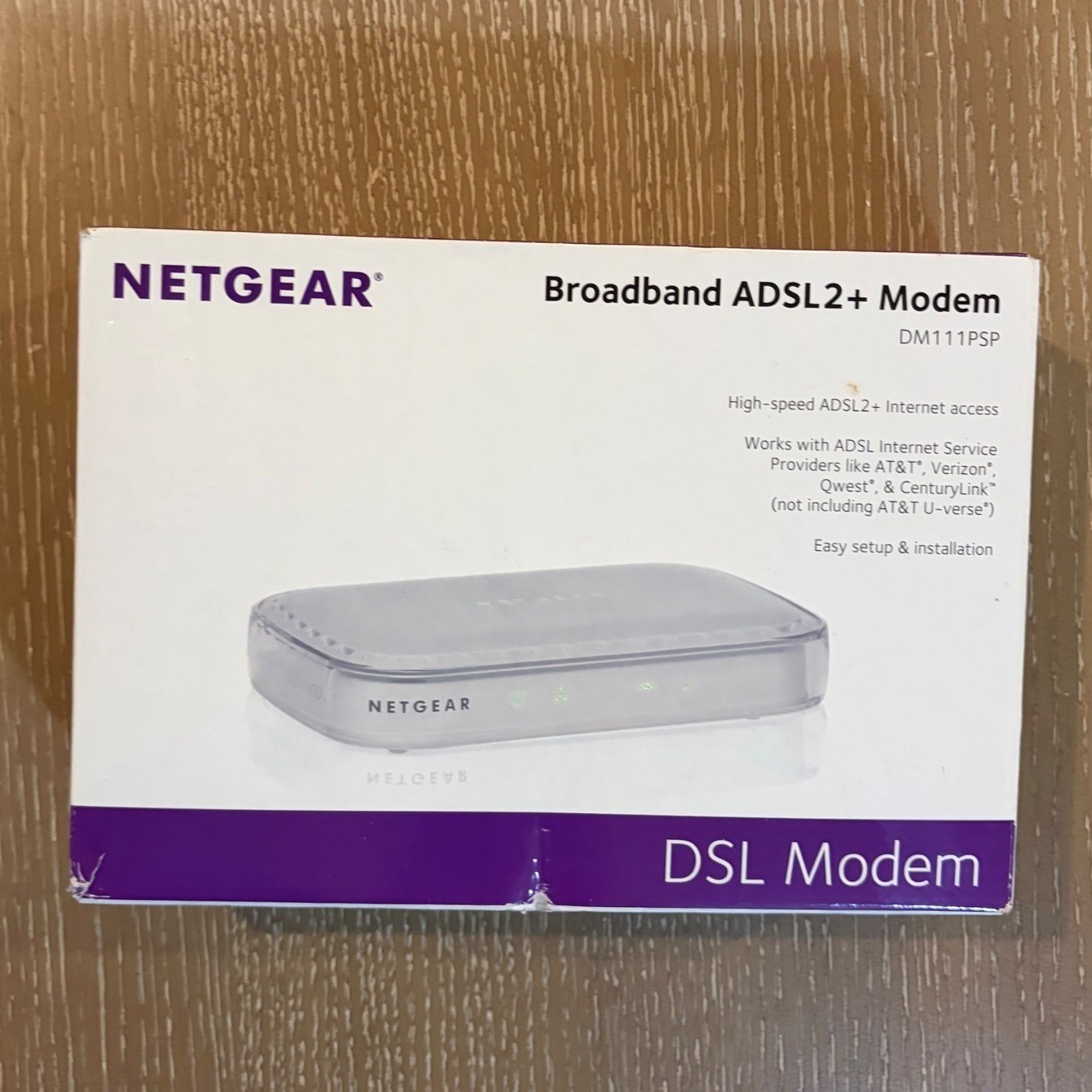 Netgear DM111PSP Broadband ADSL2+ Modem White High Speed DSL Internet