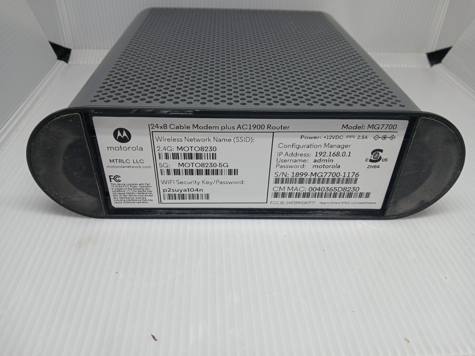 Motorola MG7700 AC1900 Dual-Band DOCSIS 3.0 Cable Modem WiFi Router Tested