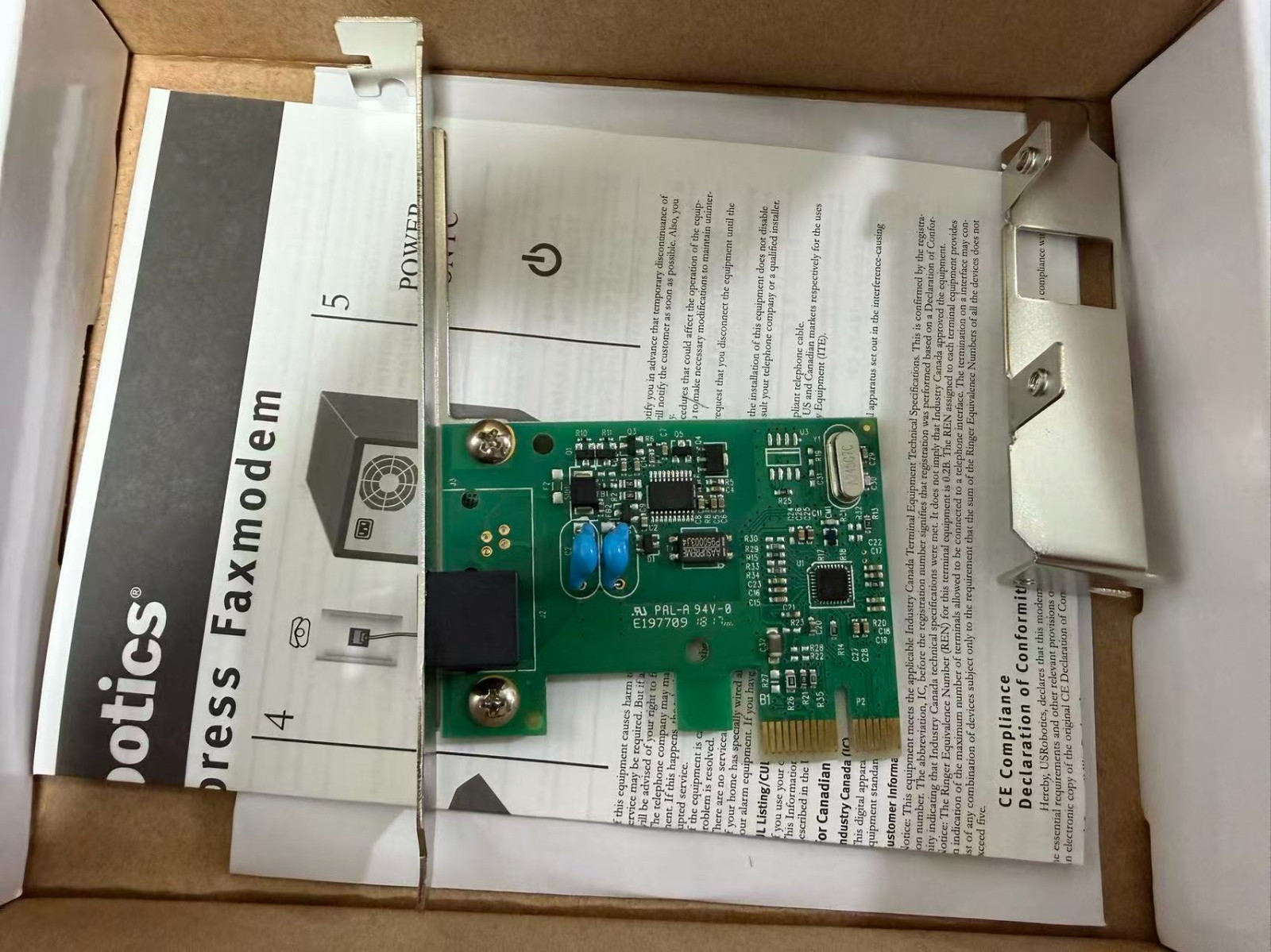 USRobotics USR5638 56K V.92 PCI Express PCIe Internal Faxmodem