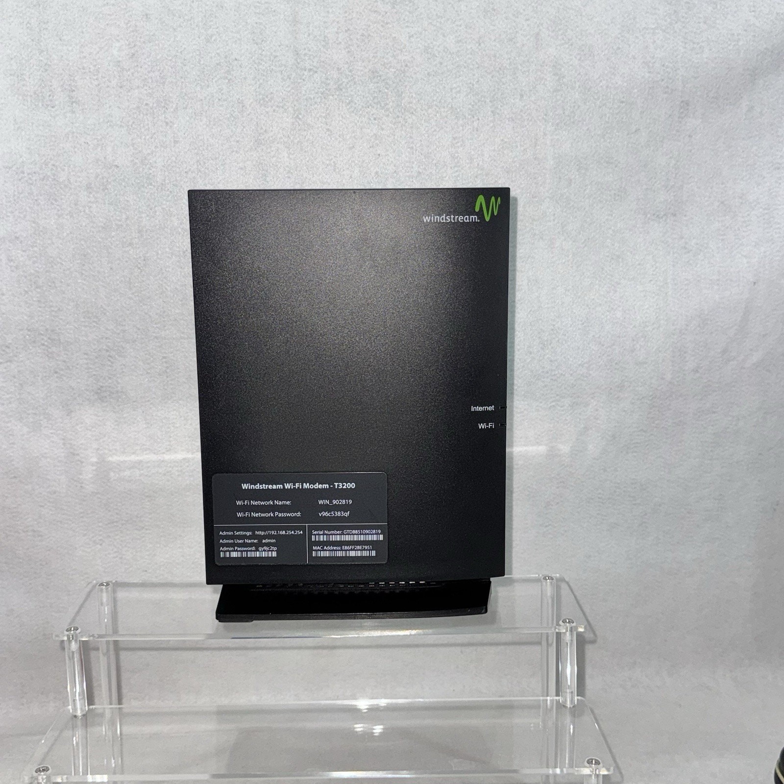 EUC Windstream Wi-Fi Modem T3200 Black