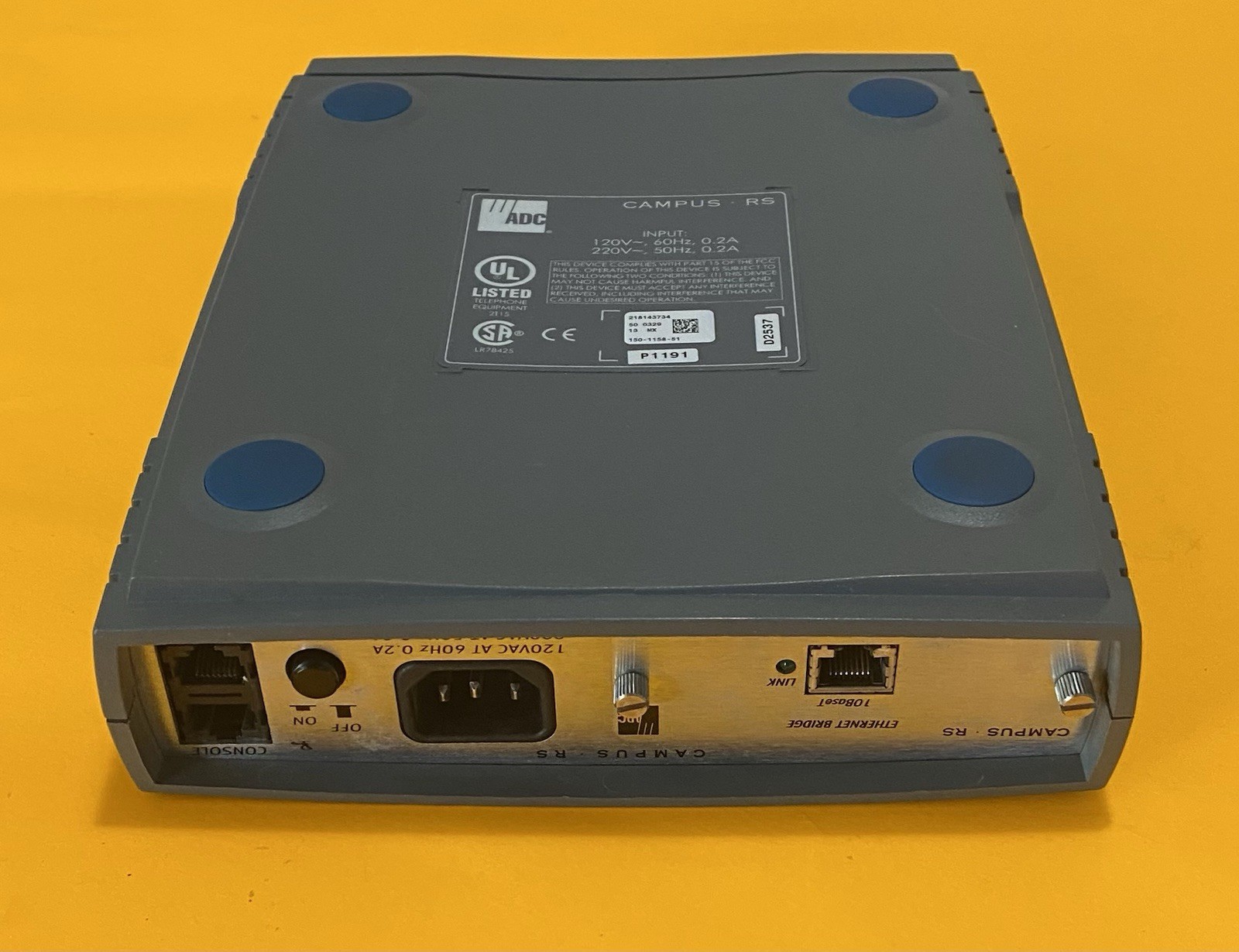 ADC Campus RS Desktop DSL Modem 150-1158-51 Ethernet Bridge 10 BaseT READ