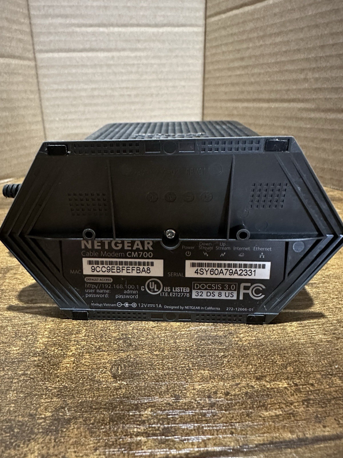 NETGEAR CM700 DOCSIS 3.0 Cable Modem 1.4gbps