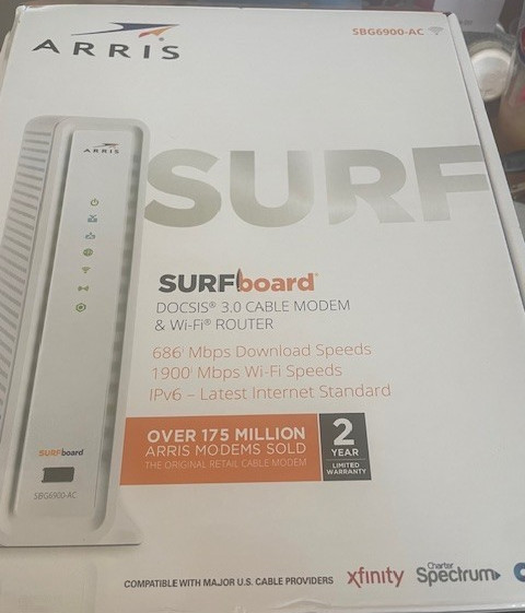 ARRIS SURFboard SBG6900-AC Cable Modem WiFi Router DOCSIS 3.0 AC1900 Dual Band