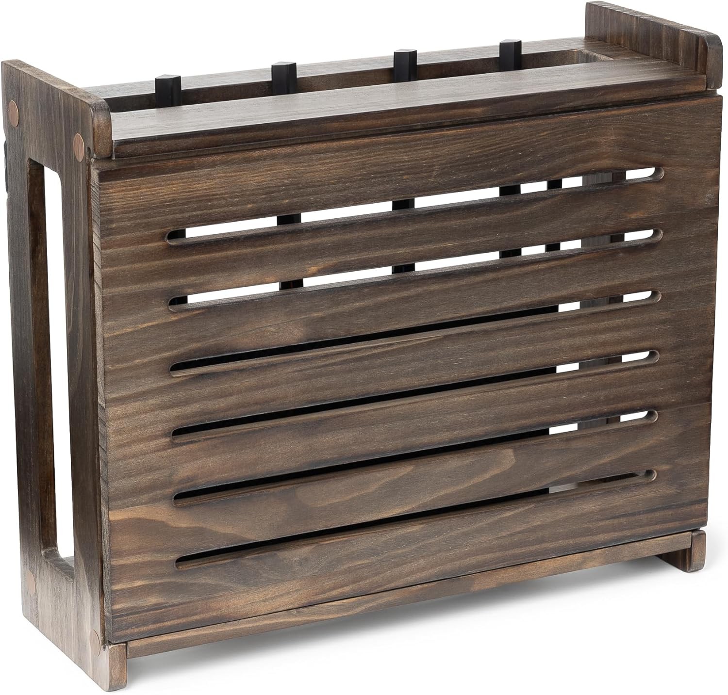 Wooden WiFi Router Storage Box Standard Wall Mountable Decorative Modem Shelf