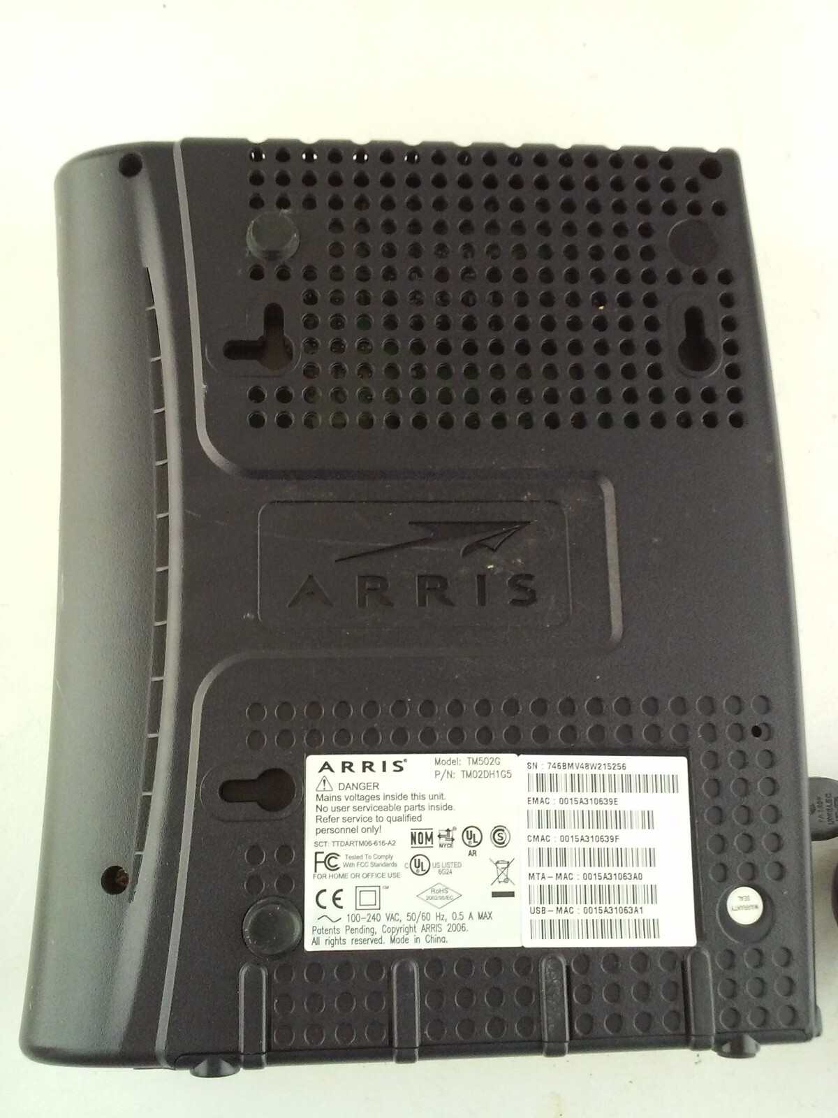 Arris Touchstone TM502G Telephony Modem