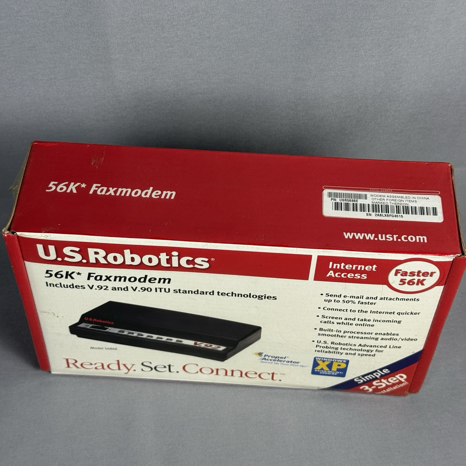 56K Faxmodem US Robotics, V.92, Model 5686E