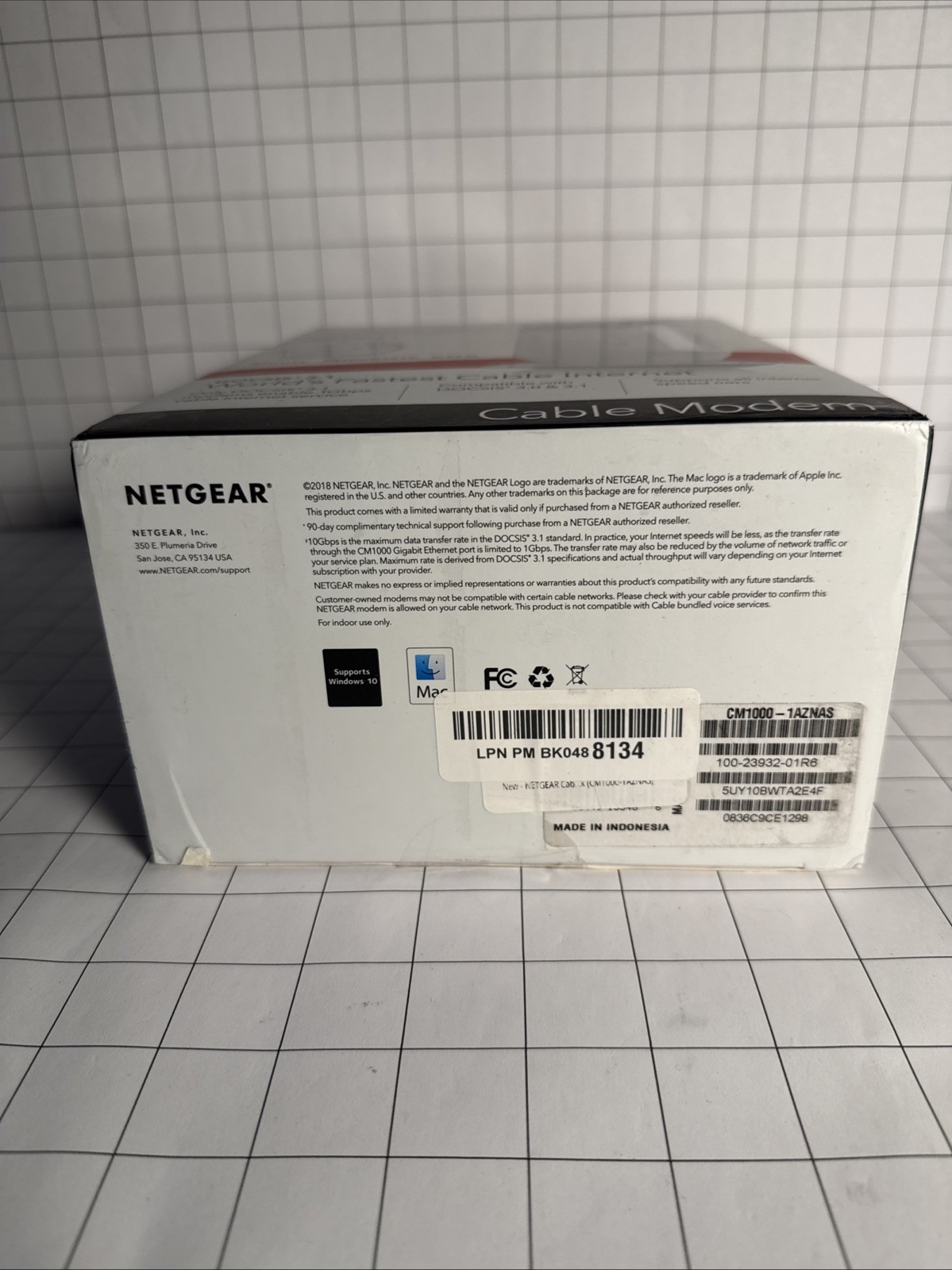 netgear cm1000-1aznas nighthawk docsis 3.1 cable modem