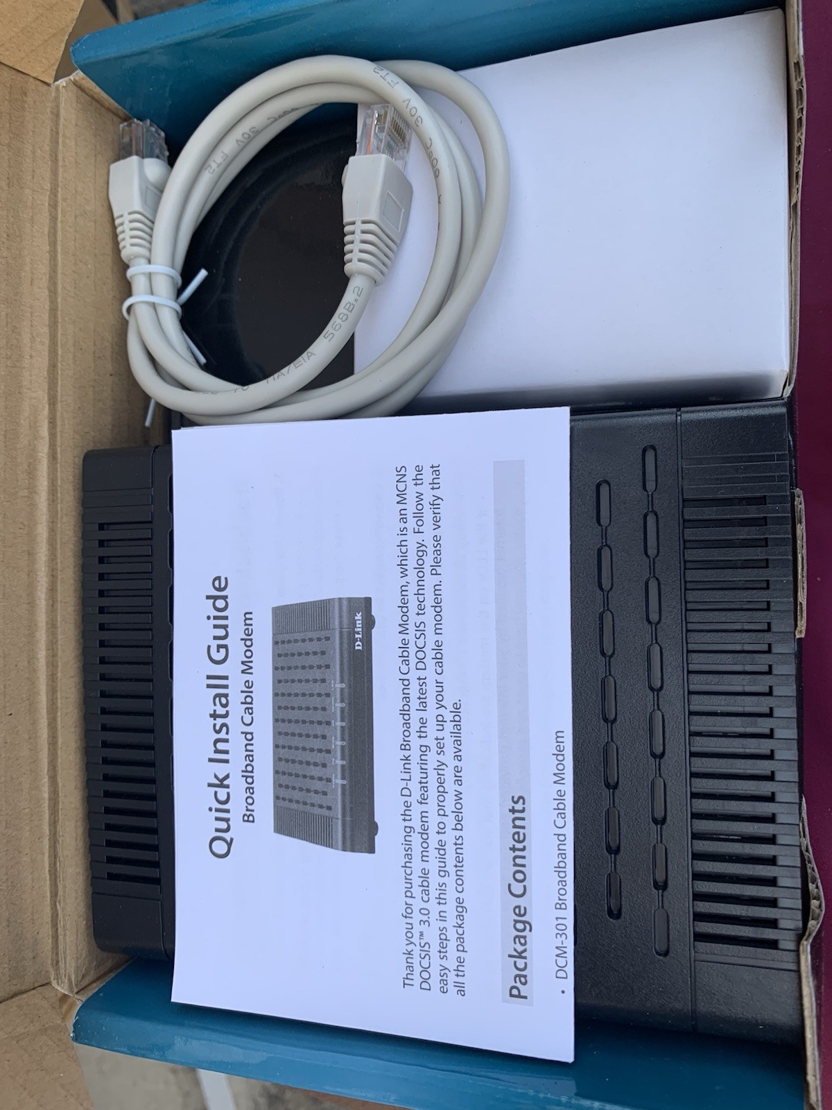 D-Link DOCSIS 3.0 Cable Modem (DCM-301) Compatible with Comcast Xfinity,