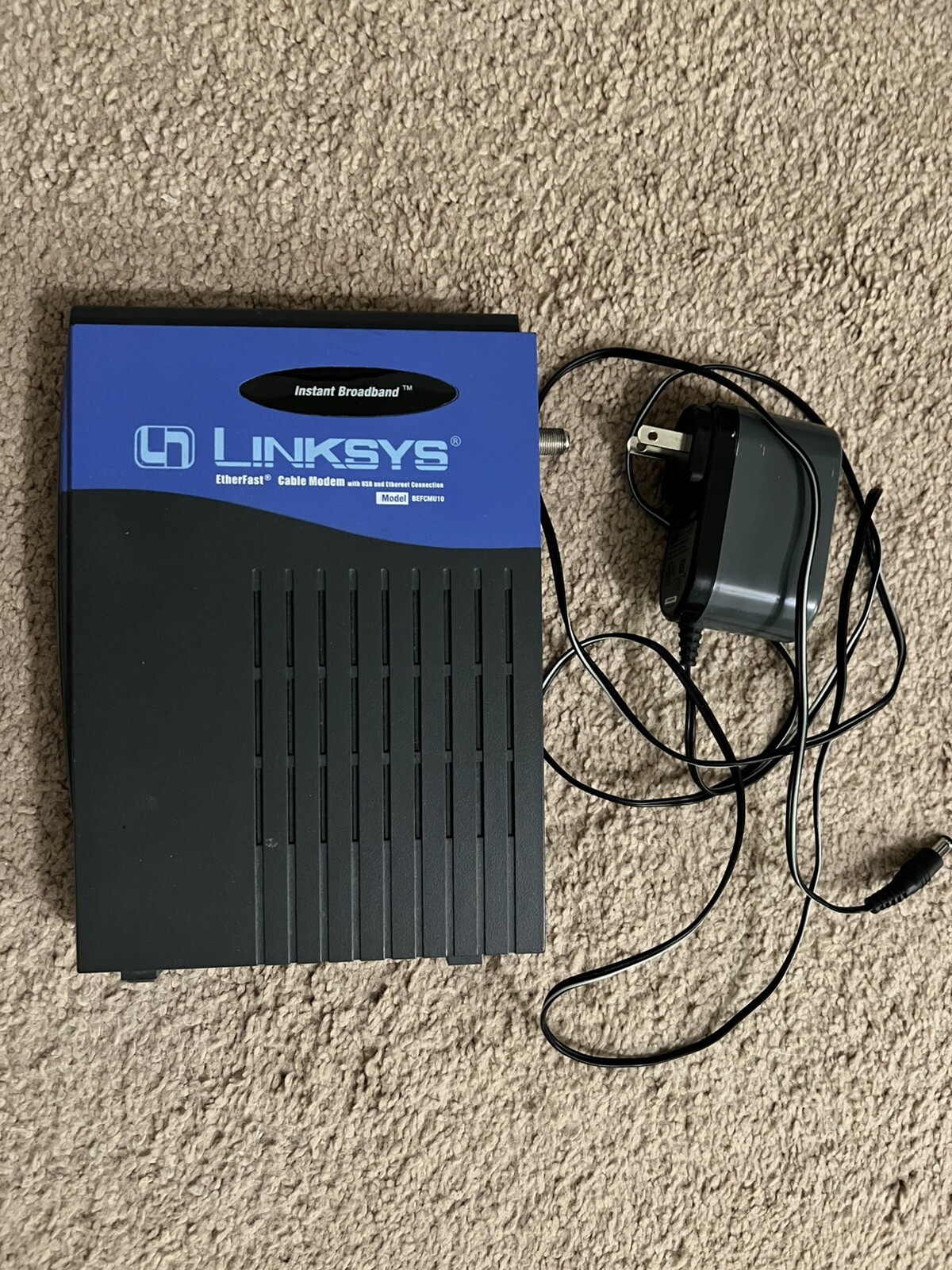 Linksys Cable Modem BEFCMU10 USB & Ethernet Connections