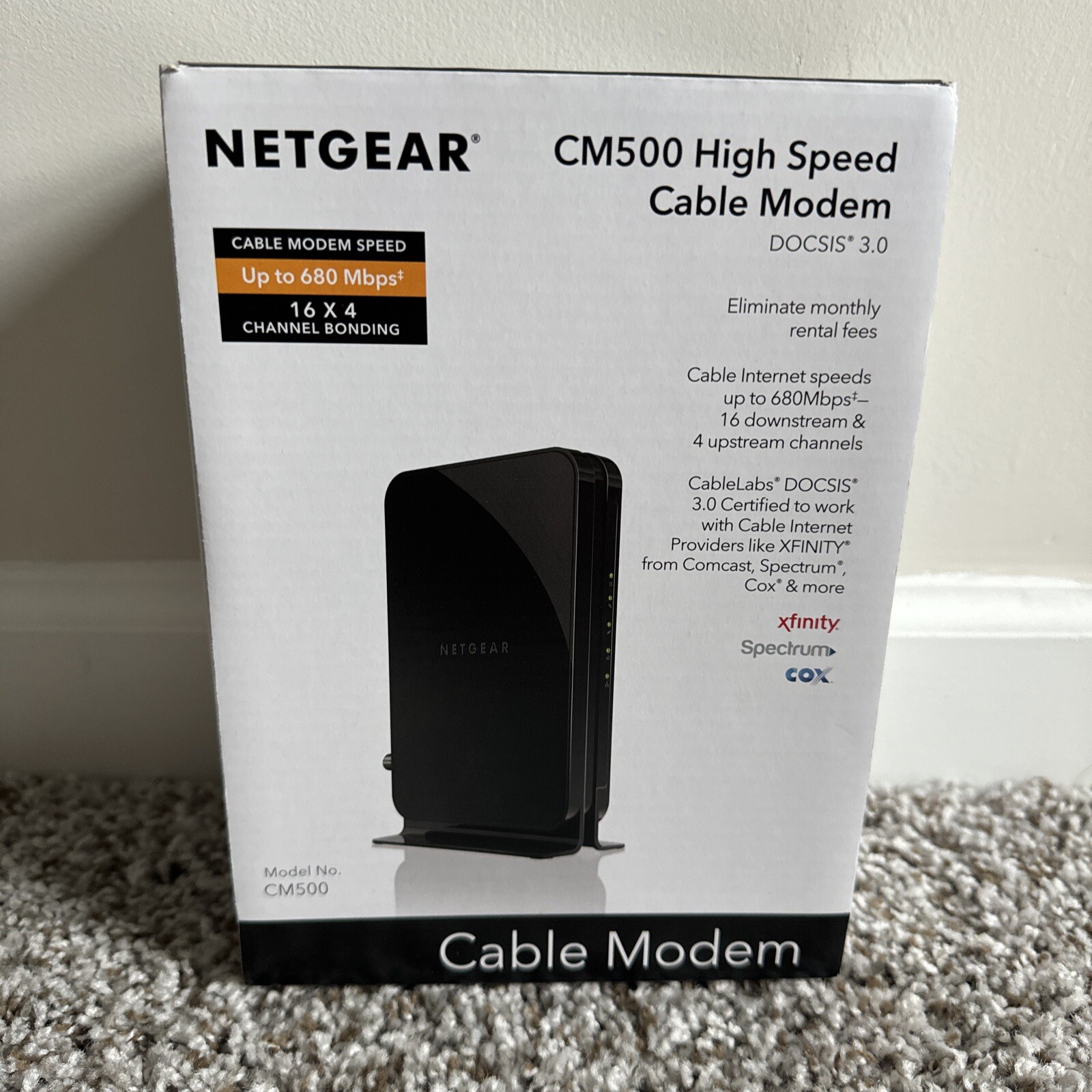 Netgear CM500 High Speed Cable Modem DOCSIS 3.0 Xfinity Cox Spectrum Comcast L77