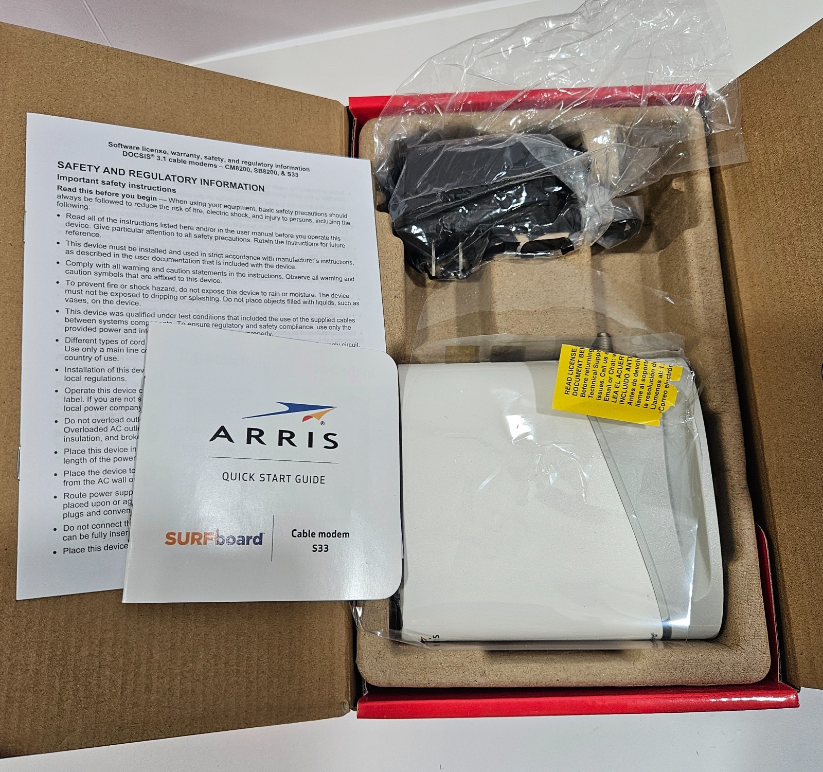 ARRIS – SURFboard S33 32 x 8 DOCSIS 3.1 Multi-Gig Cable Modem with 10+ Gbps