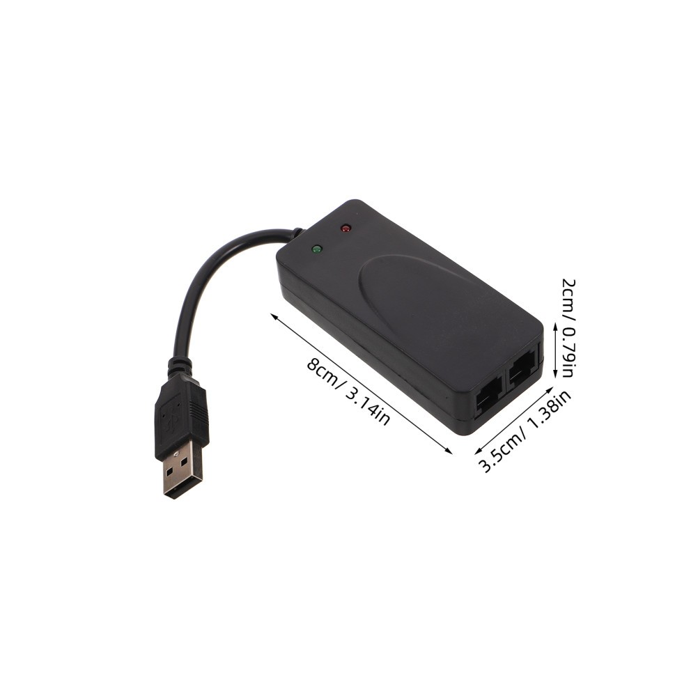 USB Interface Fax Modem with Dual Ports – Function Networking Accessory for