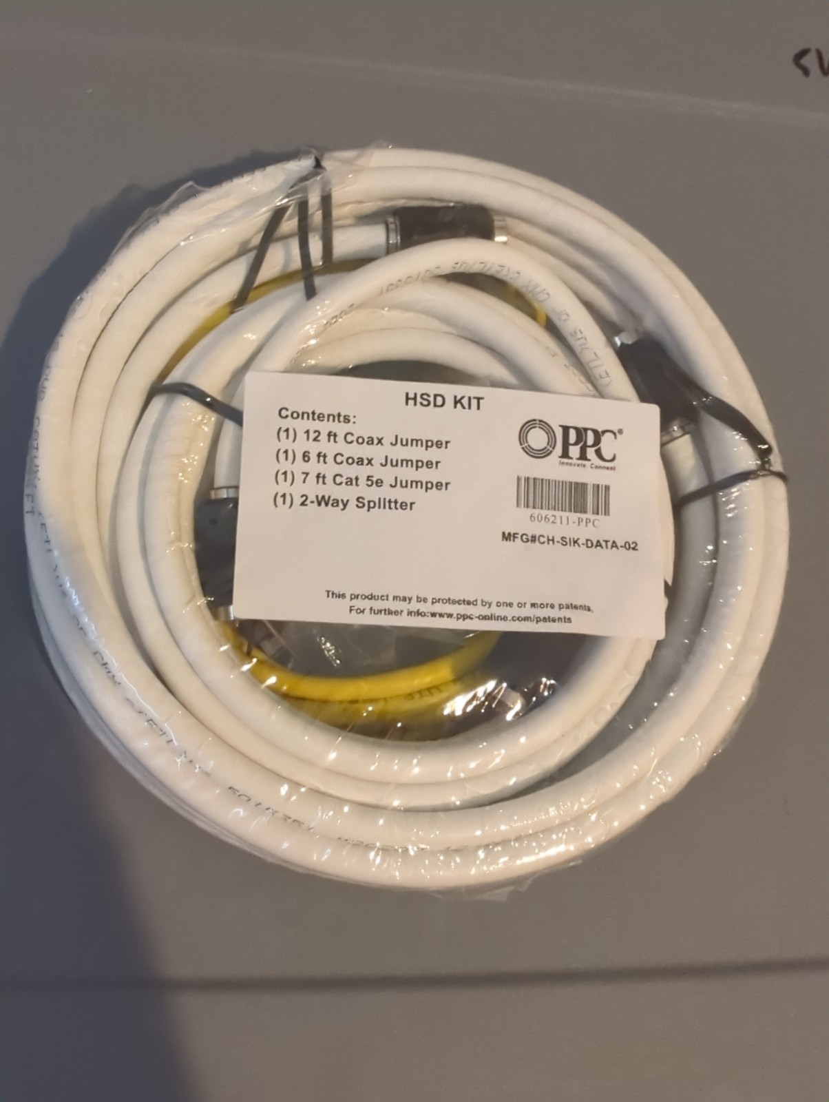 💥 PPC HSD Kit Coax Jumper 12-Ft 606211-PPC Brand New