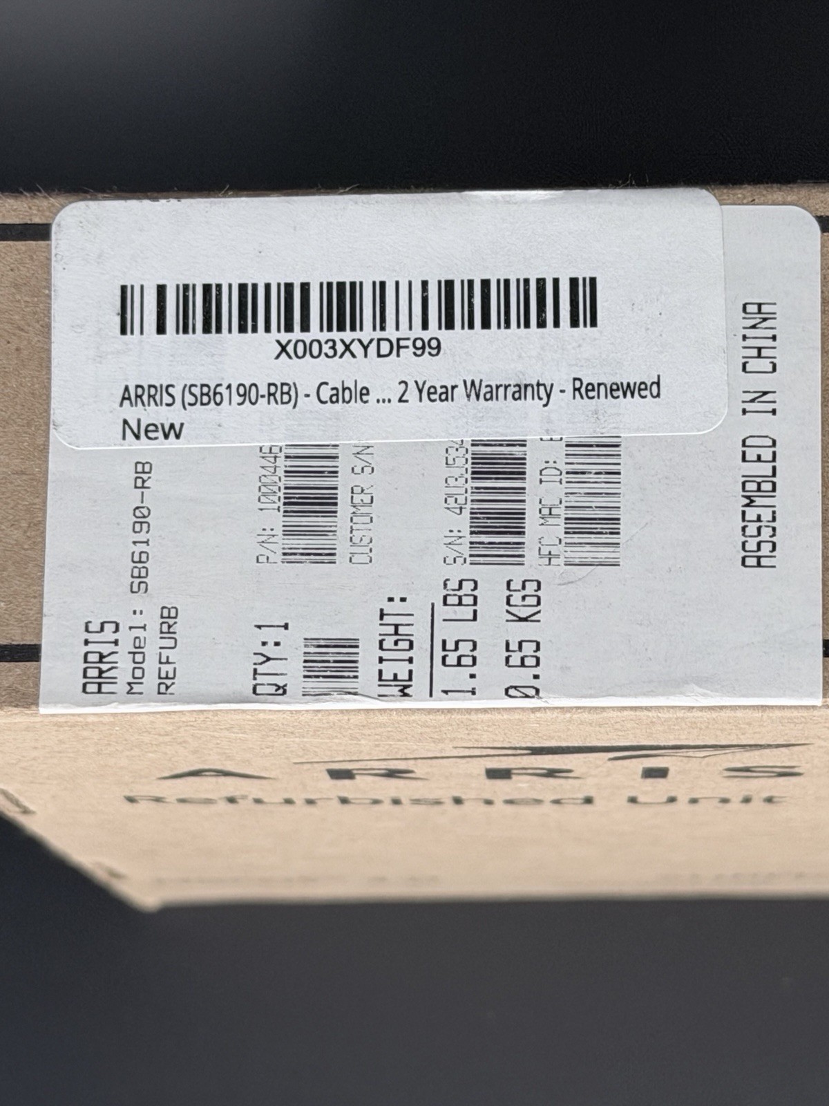 ARRIS SB6190 DOCSIS 3.0 Cable Modem 32×8 Gigabit Tested Xfinity Spectrum Cox