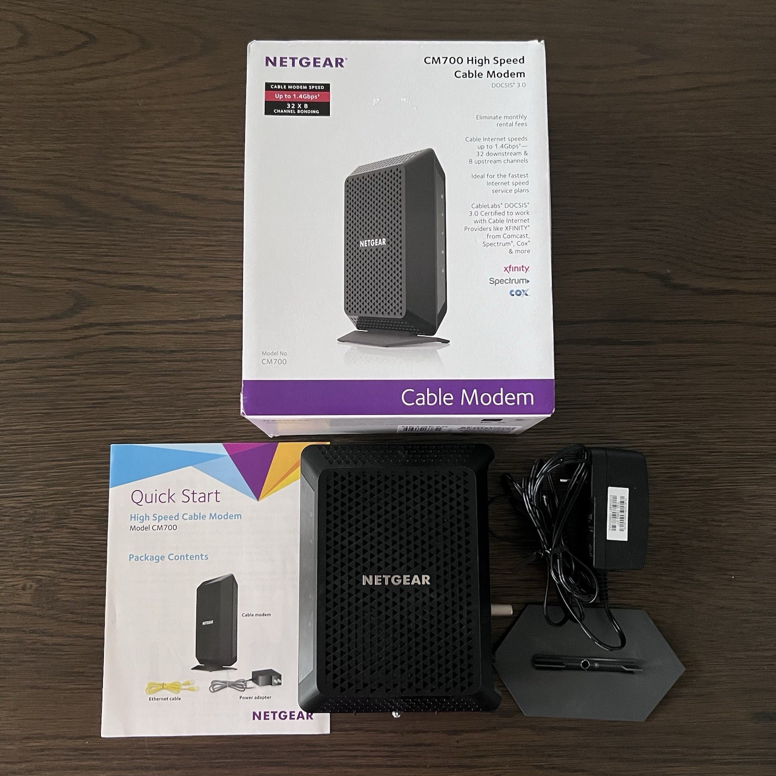 NETGEAR CM700-1AZNAS DOCSIS 3.0 Cable Modem 32×8 Channels NEW