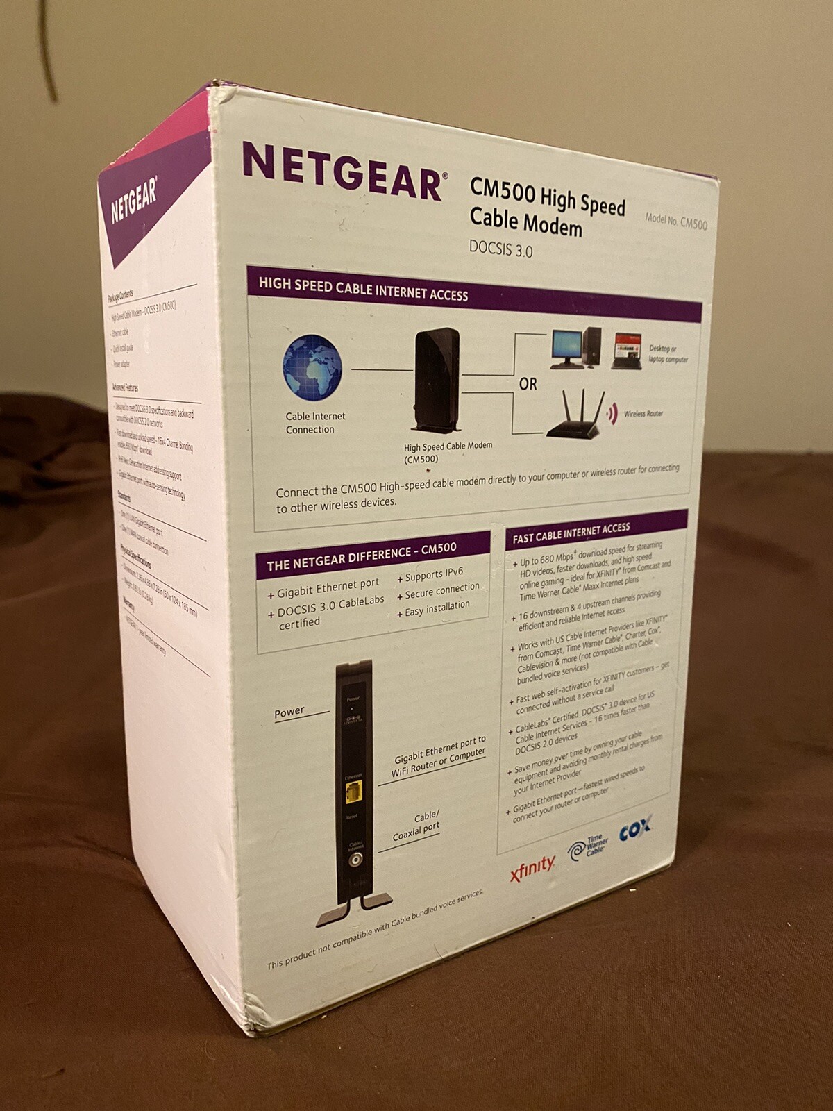 NETGEAR CM500-1AZNAS (16×4) DOCSIS 3.0 Cable Modem💥