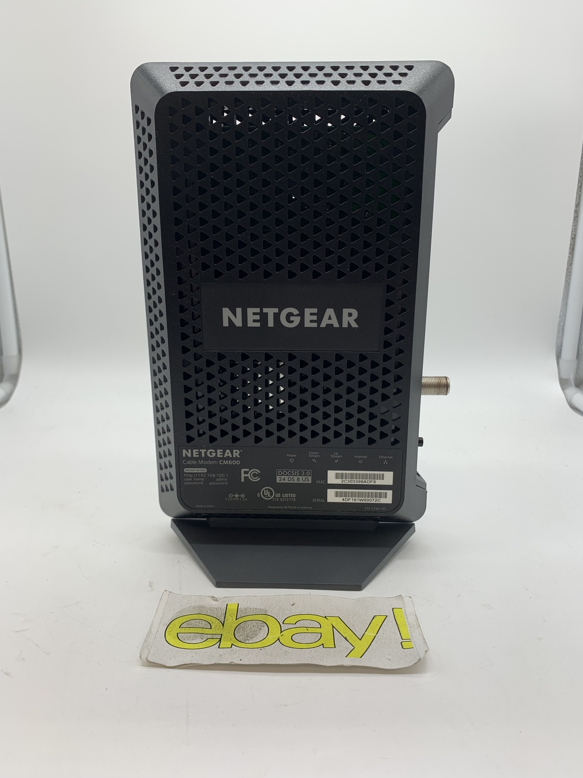 NETGEAR CM600 Cable Modem UNIT ONLY FREE SHIPPING