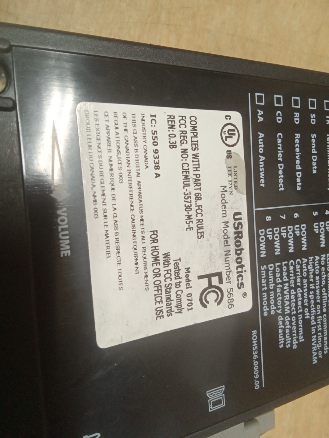 USRobotics V.92 Fax Modem 5686