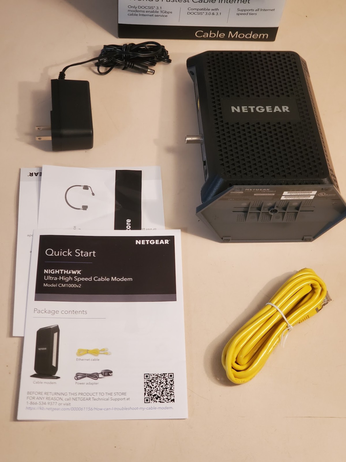 NETGEAR CM1000 Ultra High Speed Cable Modem for COMCAST XFINITY SPECTRUM COX NEW