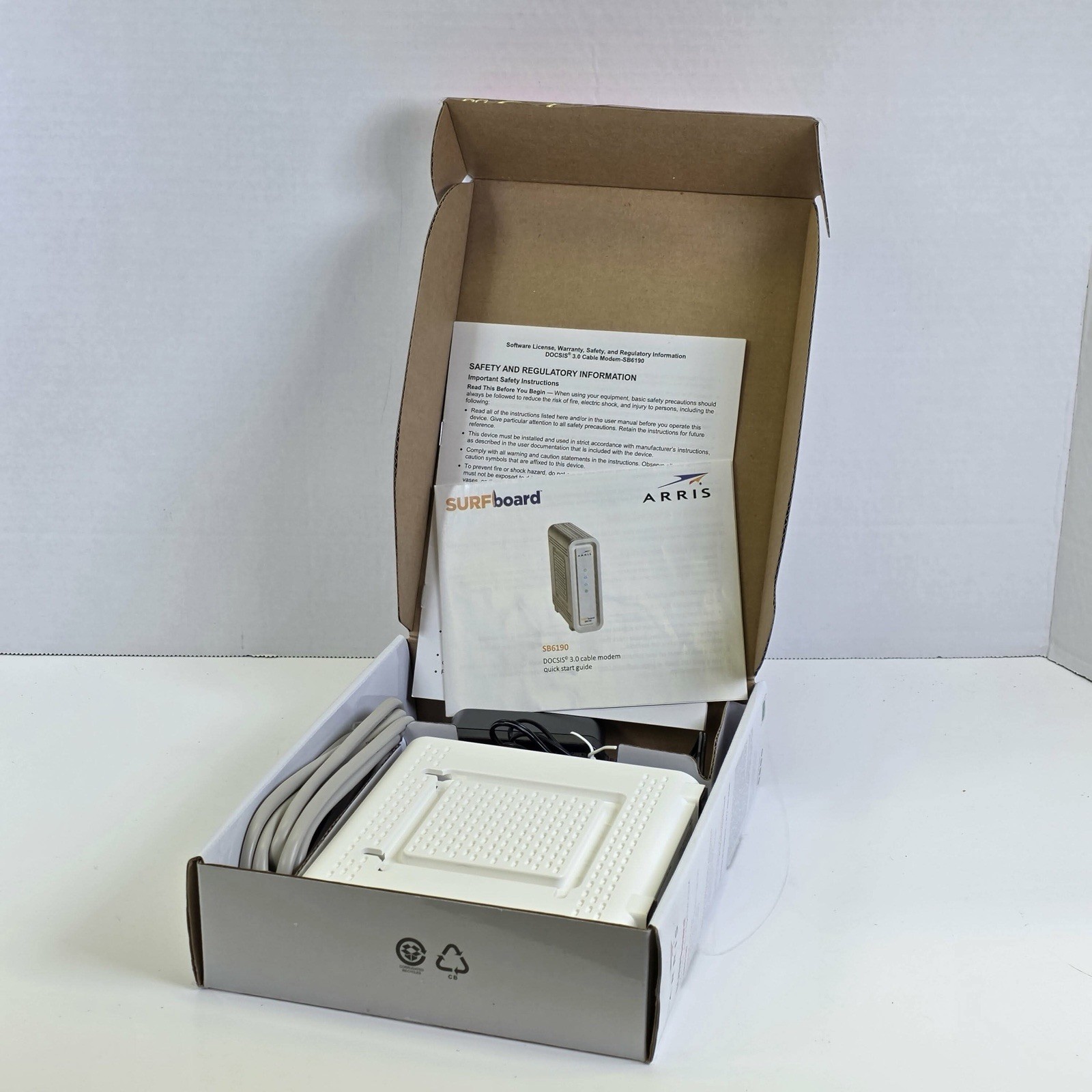 ARRIS SURFboard SB6190 DOCSIS 3.0 Cable Modem Approved for Cox, Spectrum & more