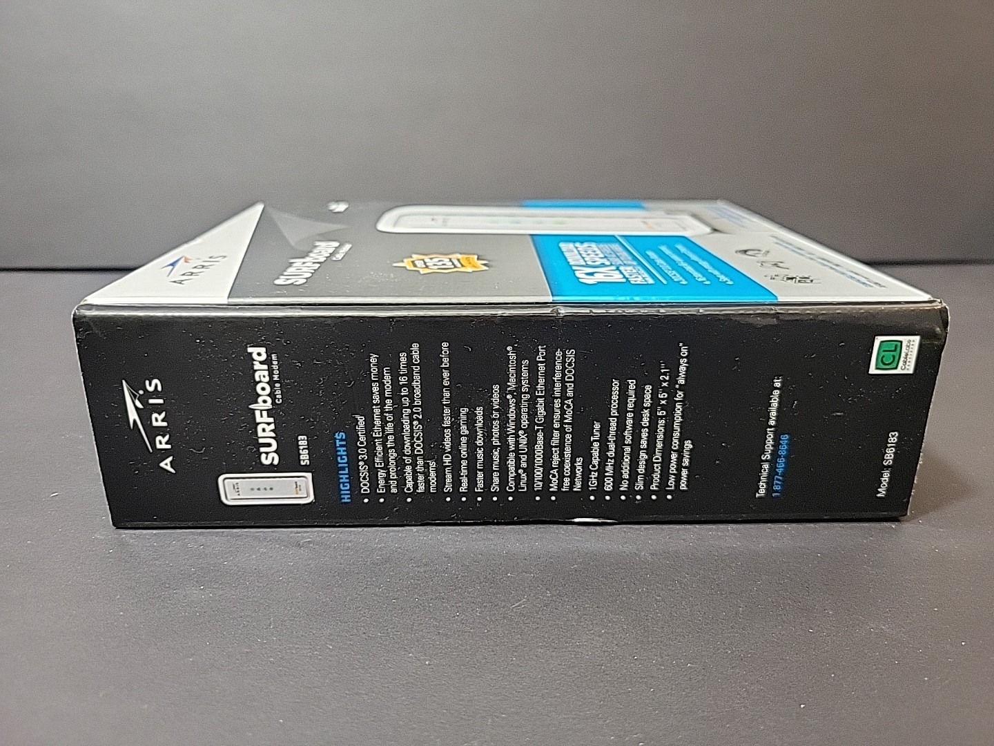 ARRIS SB6183 686 Mbps Cable Modem, White Box Part No. 593725-005 New Open Box