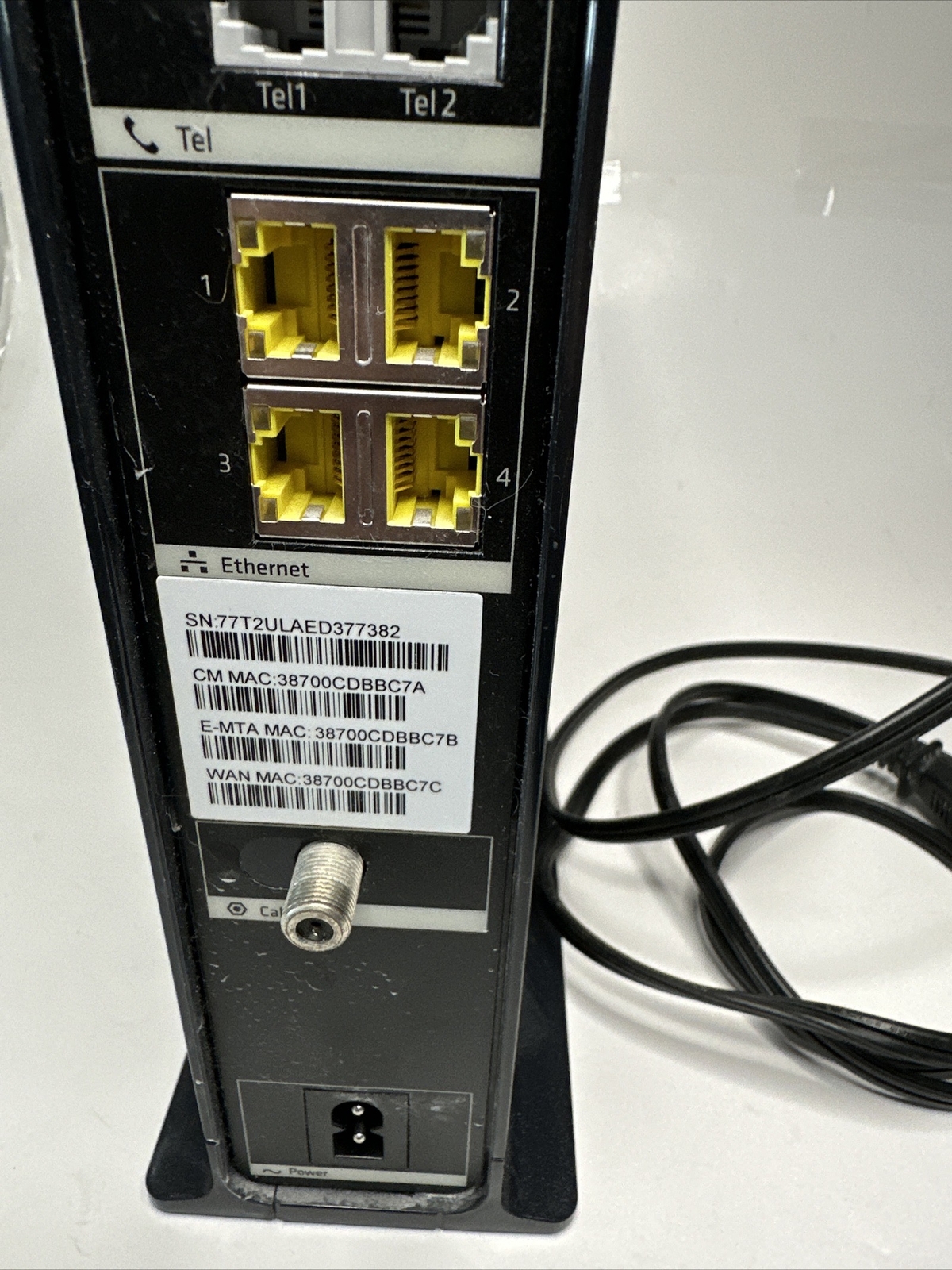 Arris Touchstone TG2472G Router Gateway Model w/ Cord Untested