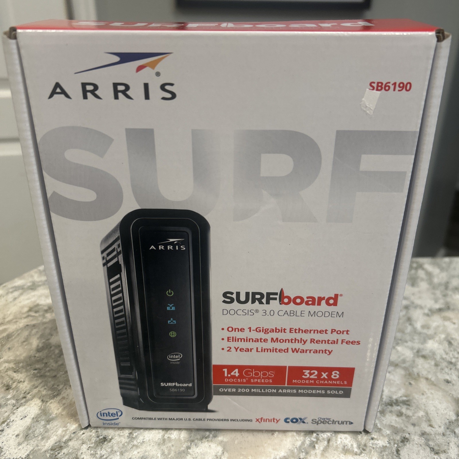 ARRIS SURFboard SB6190 DOCSIS 3.0 Cable Modem 1.4Gbps Ethernet xfinity COX