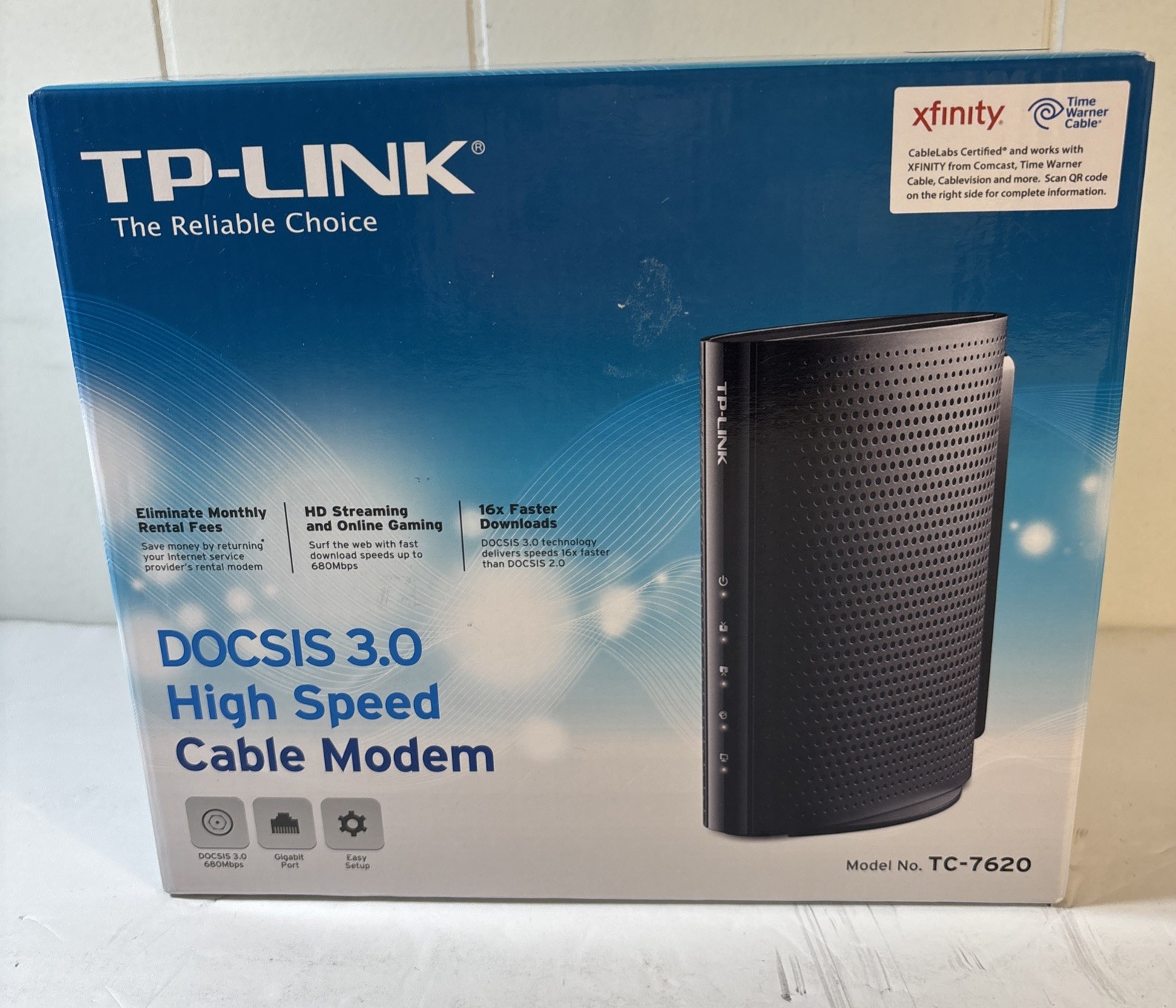 TP-LINK TC-7620 680Mbps Cable Modem – Brand New