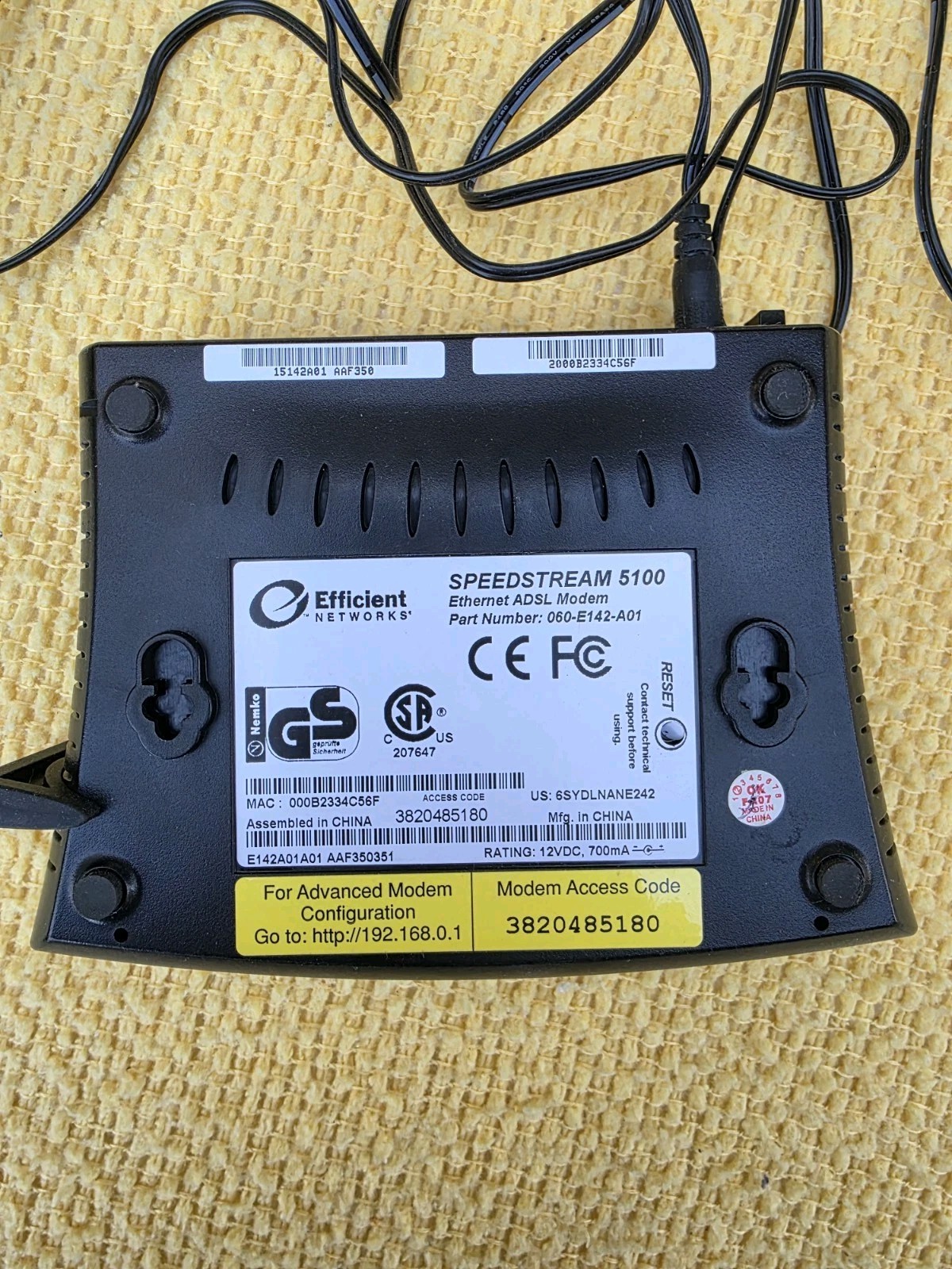 Efficient Networks SpeedStream 5100 (060-E142-A01)