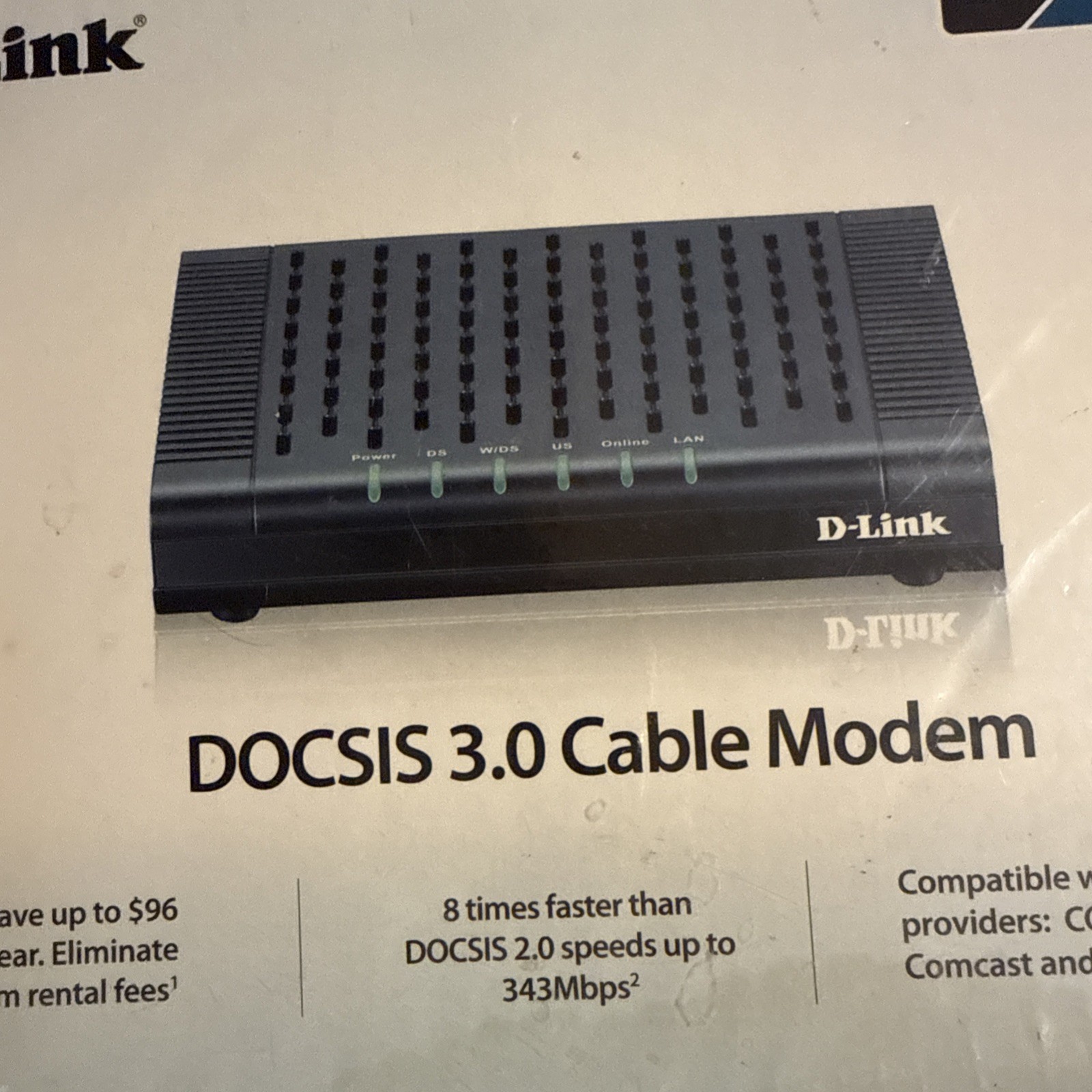 D-Link DCM-301 348.16 Mbps Cable Modem New Sealed