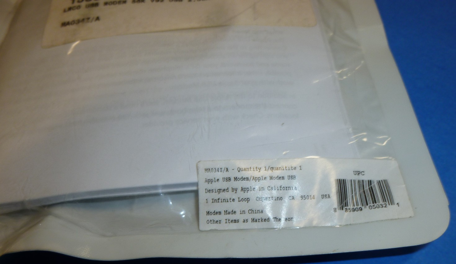 (Lot of 2) New Apple USB Dial-up External 56 Kbps Modem Model MA034Z/A