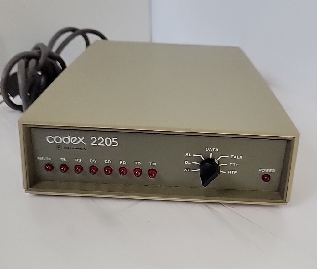 Codex 2205 Modem 25896 Bell 208 A/B 4800 BPS w/ Fixed Power cord Untested Motoro